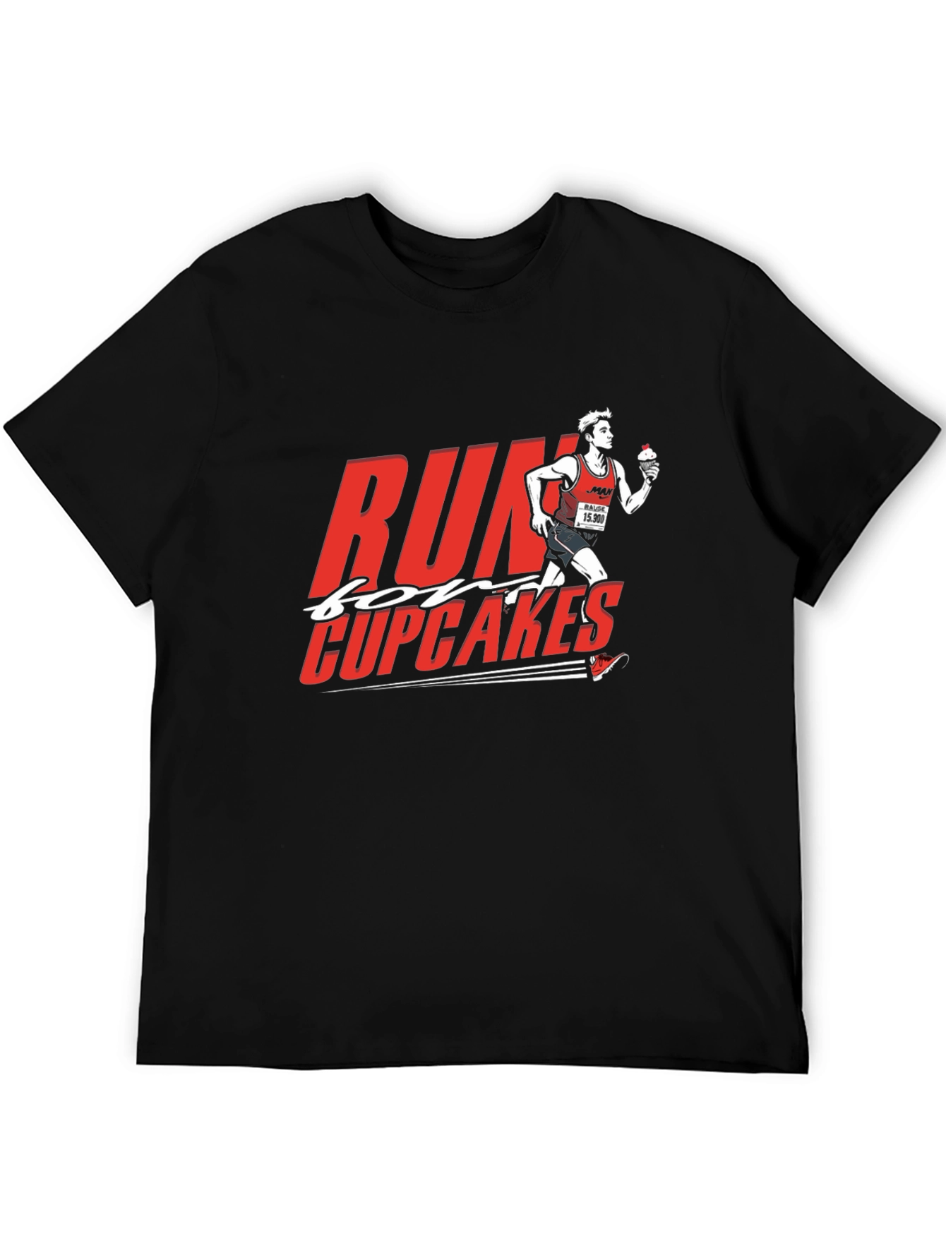 Black Run for Cupcakes Graphic Tee - Black Cotton view 5