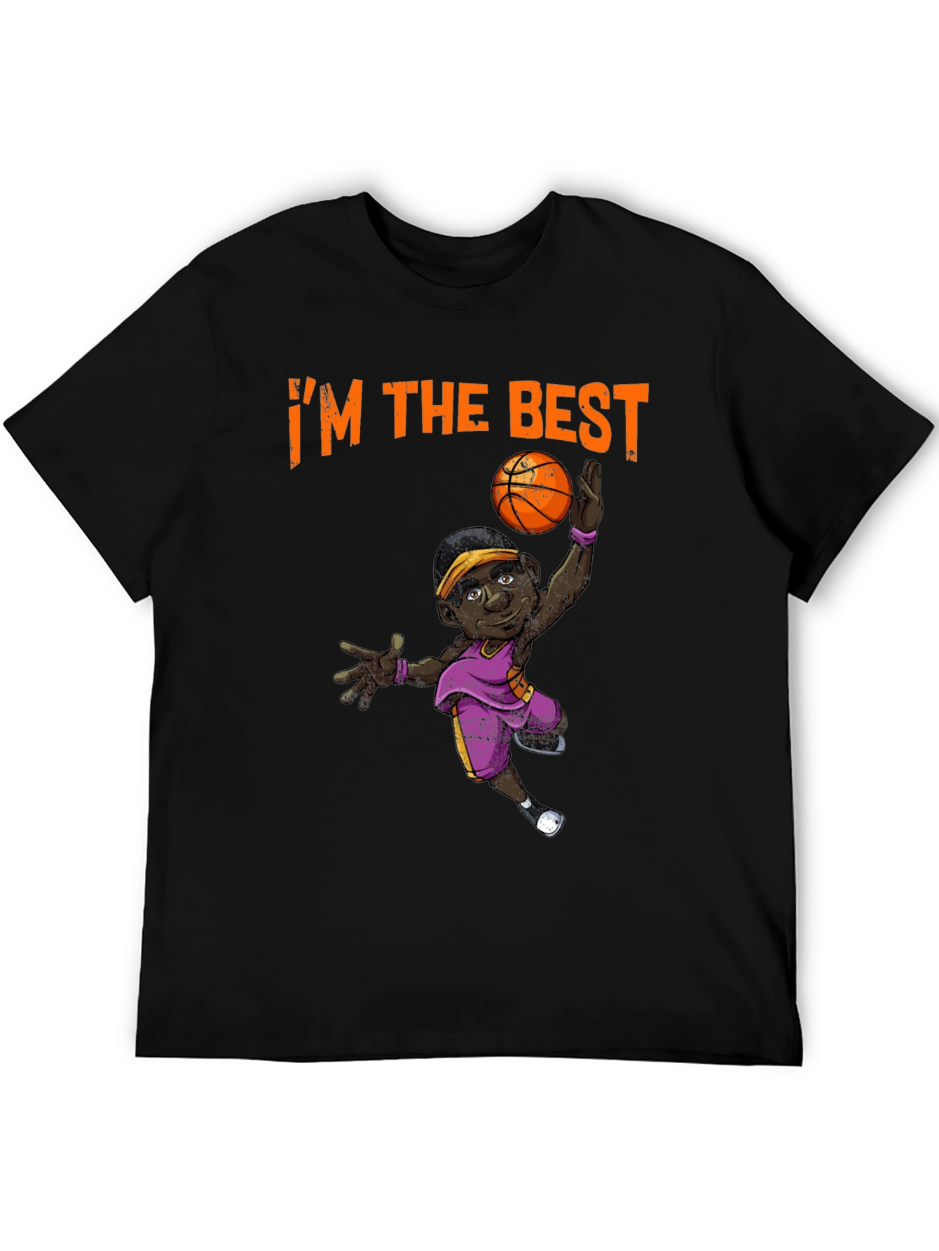 Black I'm The Best Basketball T-Shirt view 5