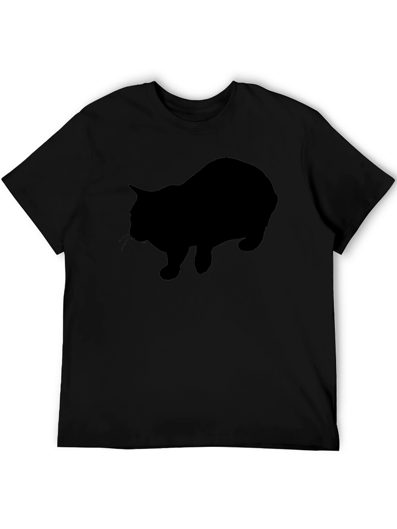 Black Black Cat Silhouette Graphic T-Shirt view 5