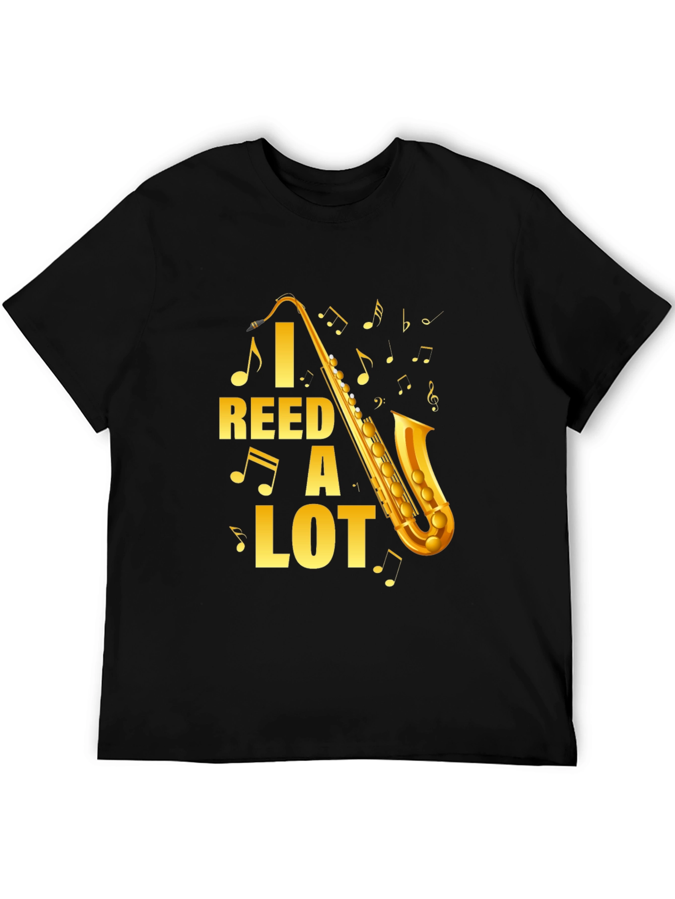 Black I Reed A Lot Saxophone Graphic T-Shirt view 5