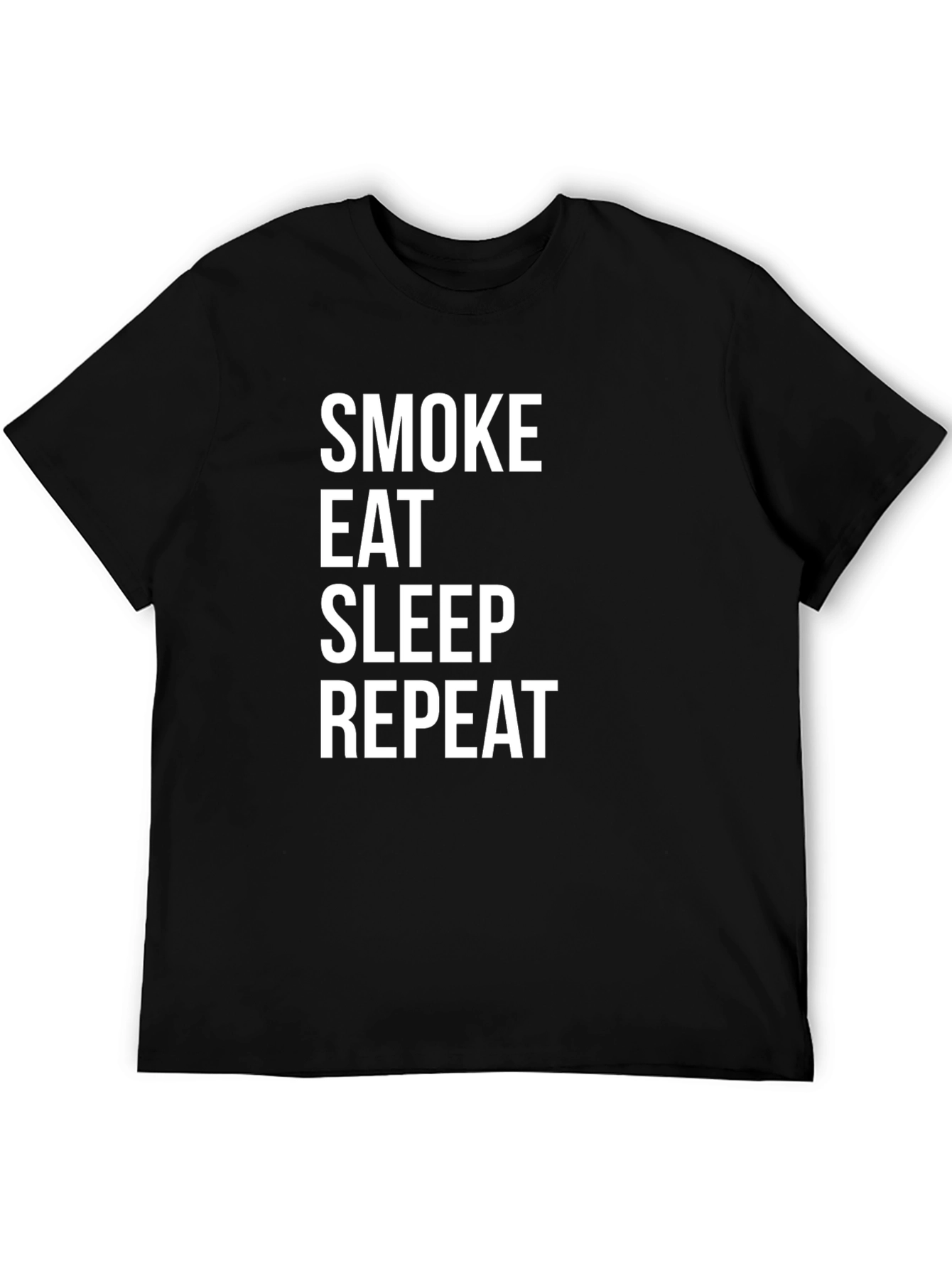 Black Smoke Eat Sleep Repeat Graphic Tee view 5