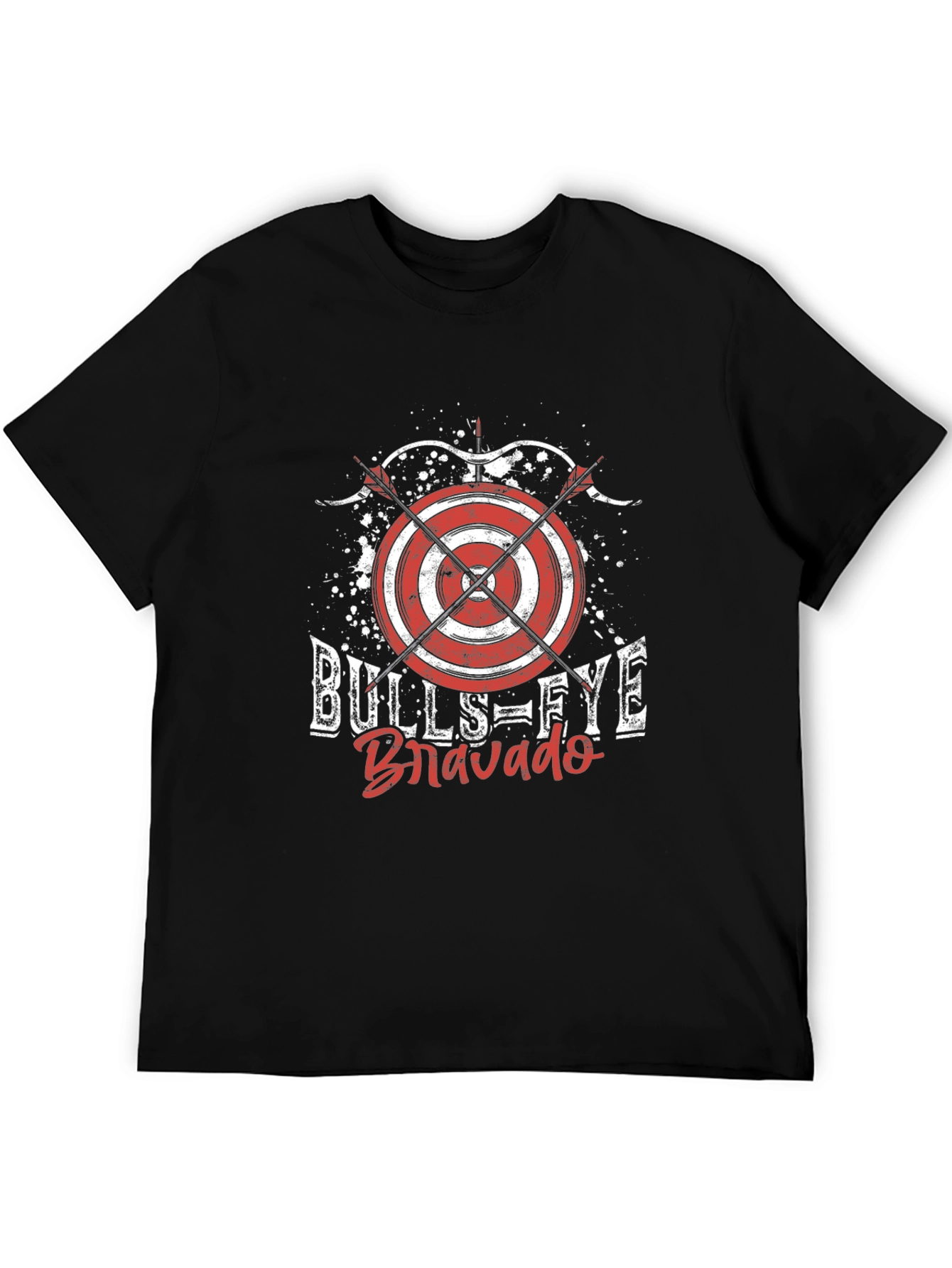 Black Bullseye Bravado Graphic Tee - Black Cotton T-Shirt view 5