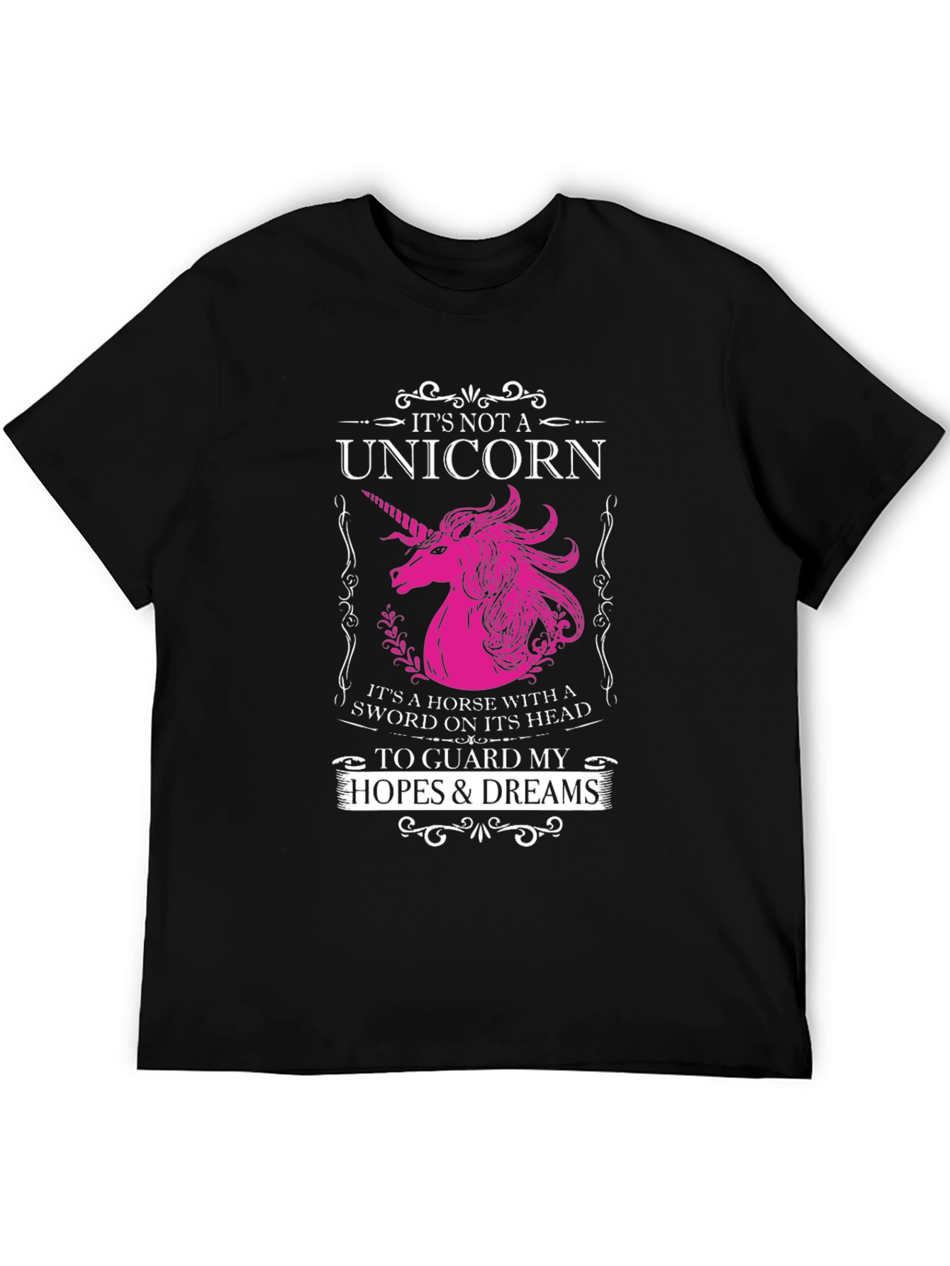 Black Unicorn Sword Guard T-Shirt - Hopes & Dreams view 5