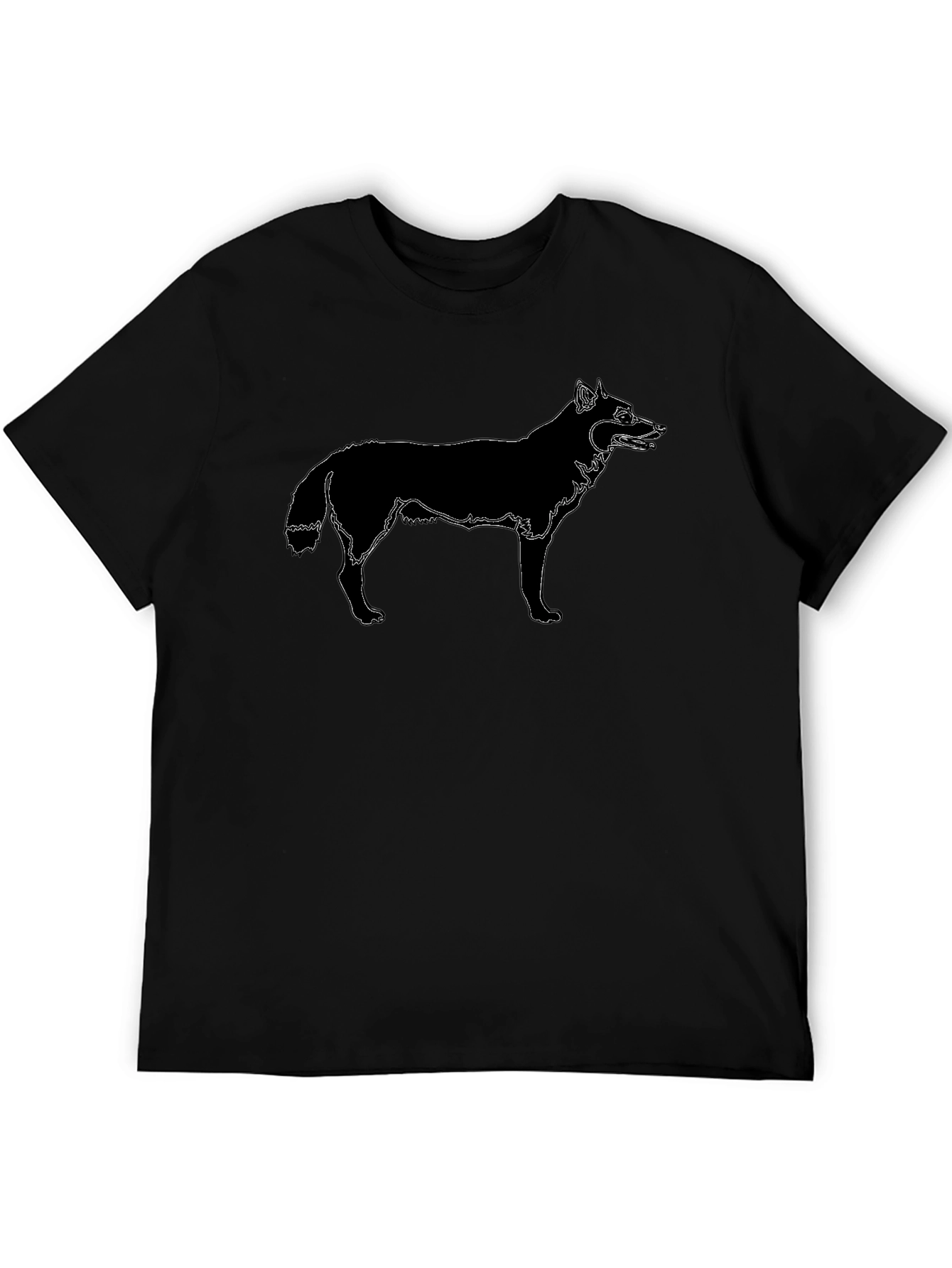Black Black Wolf Graphic Tee - Modern Style view 5