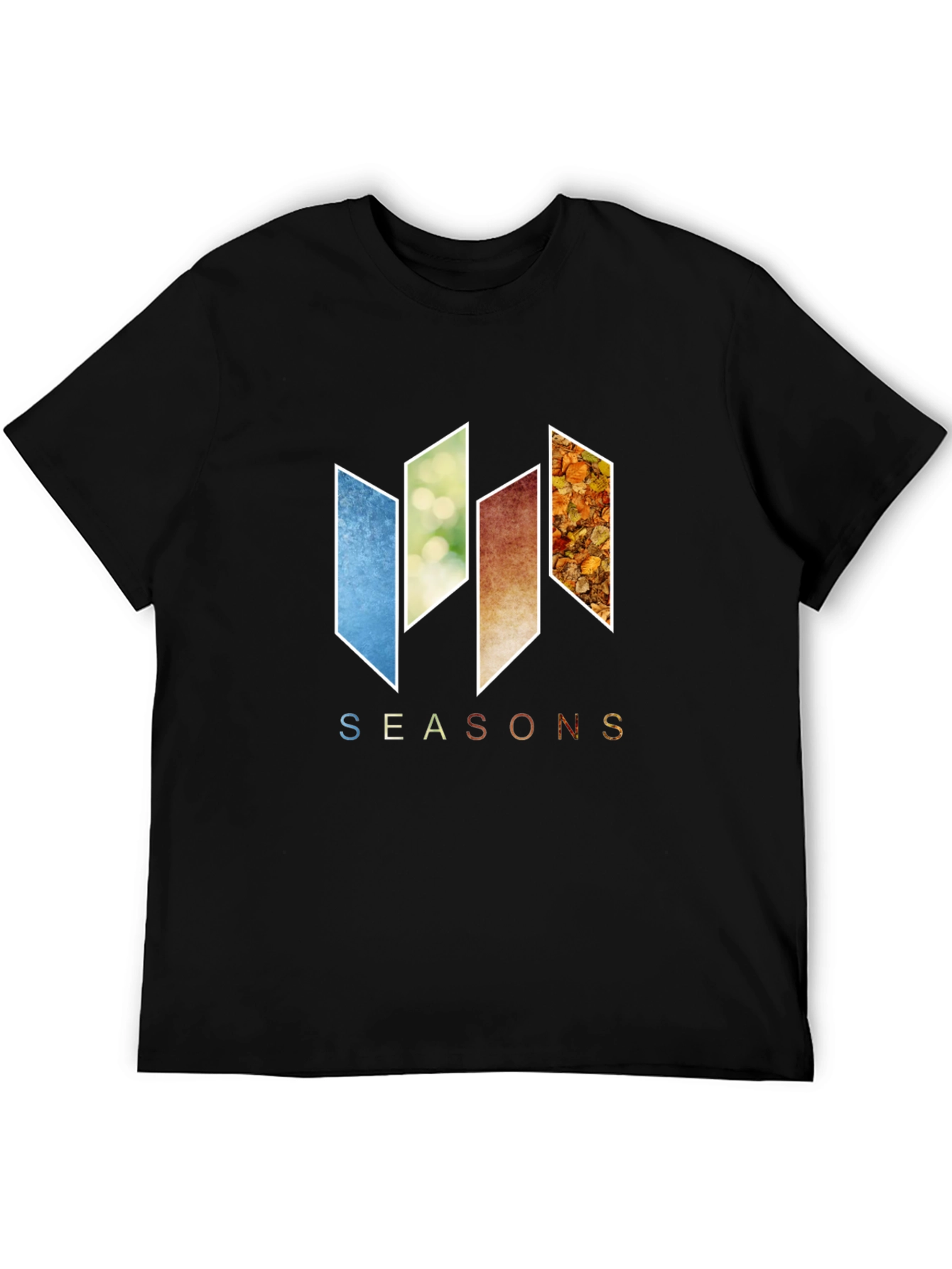 Black Seasons Graphic Print Black Tee view 5