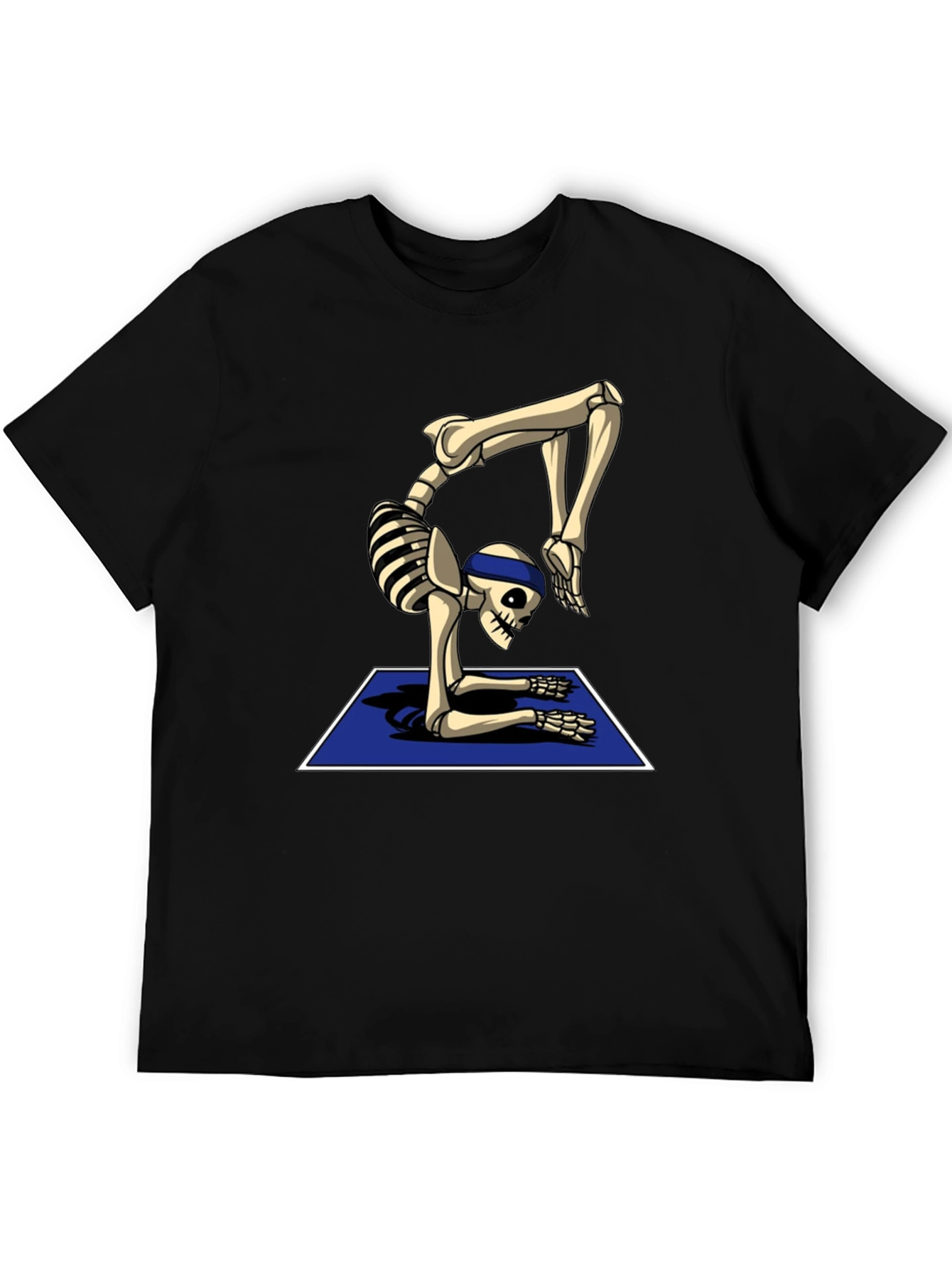Black Yoga Skeleton T-Shirt - Flexible Bones! view 5