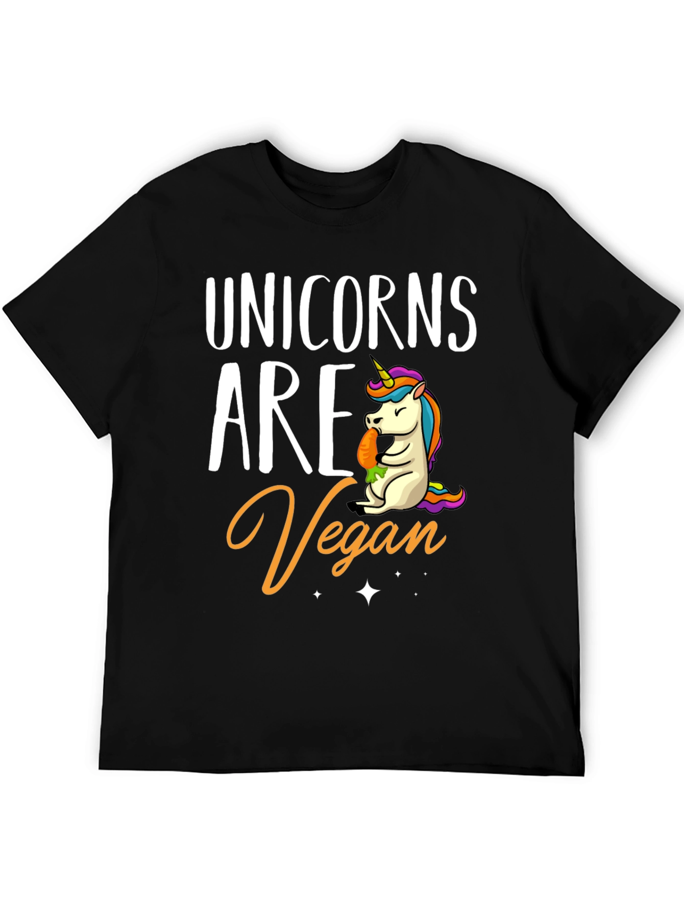 Black Unicorn Vegan T-Shirt - Black Graphic Tee view 5