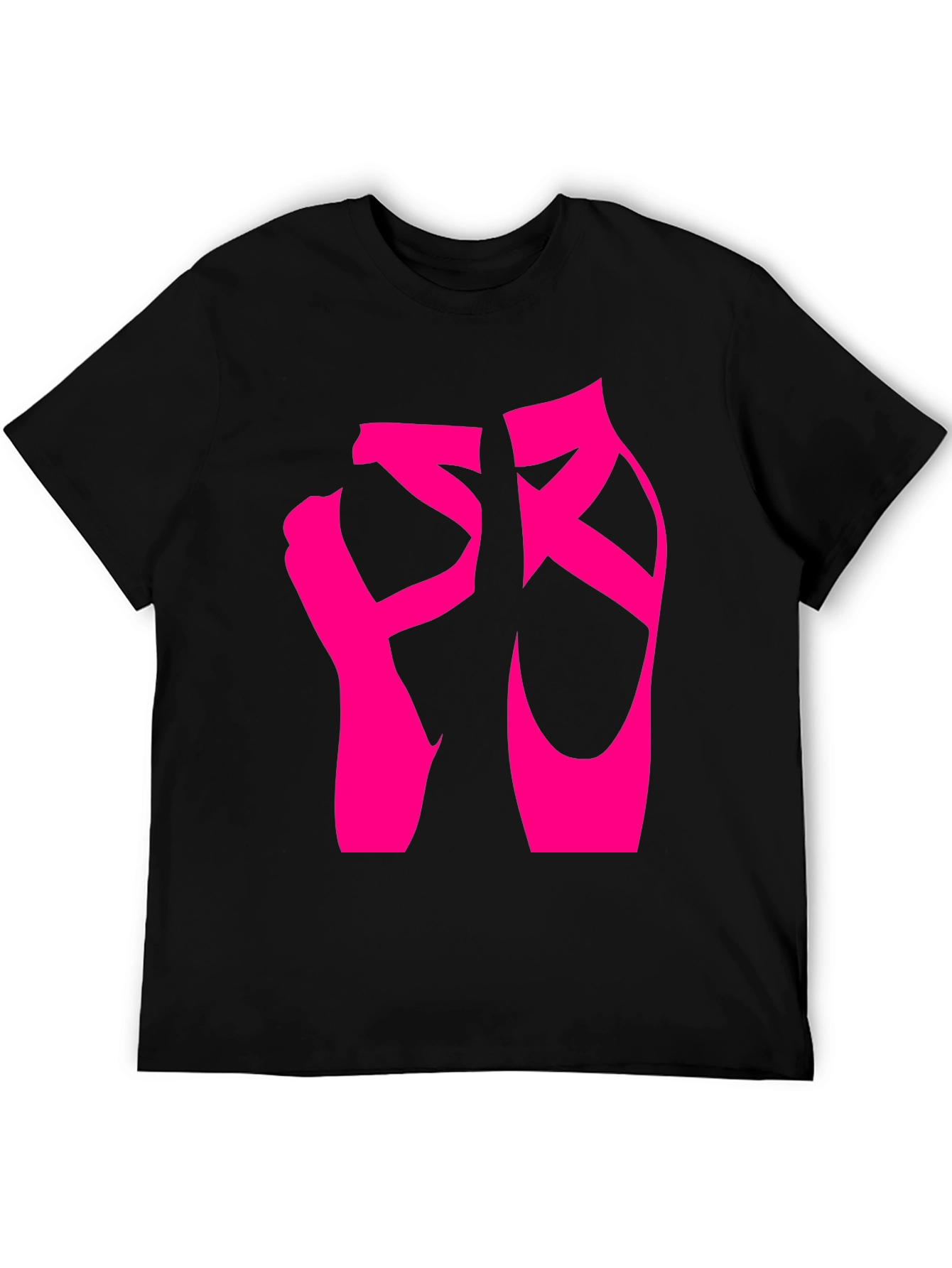 Black Ballet Shoes Graphic Tee - Dance Lover T-Shirt view 5