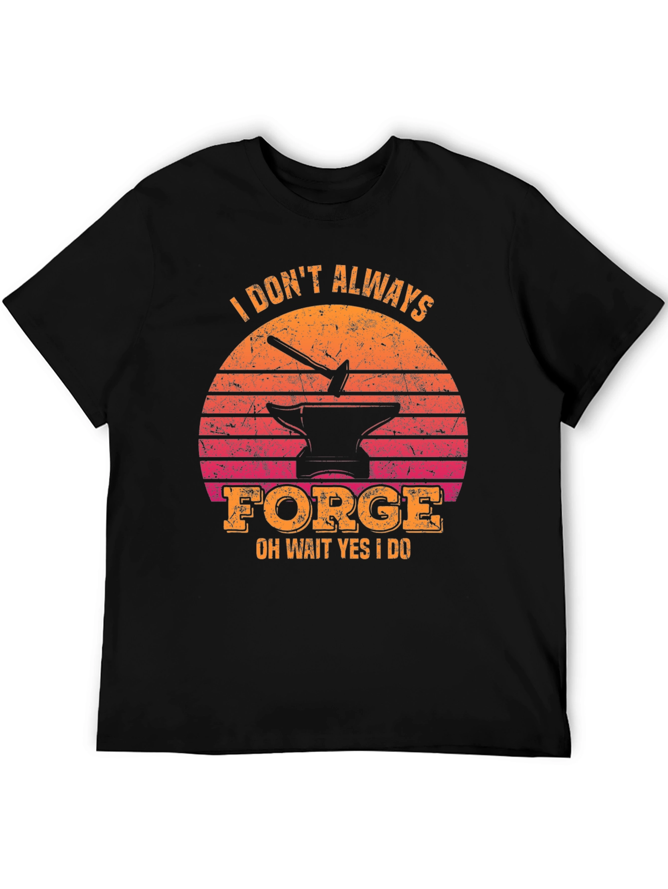 Black Funny Blacksmith T-Shirt - "I Don't Always Forge" view 5