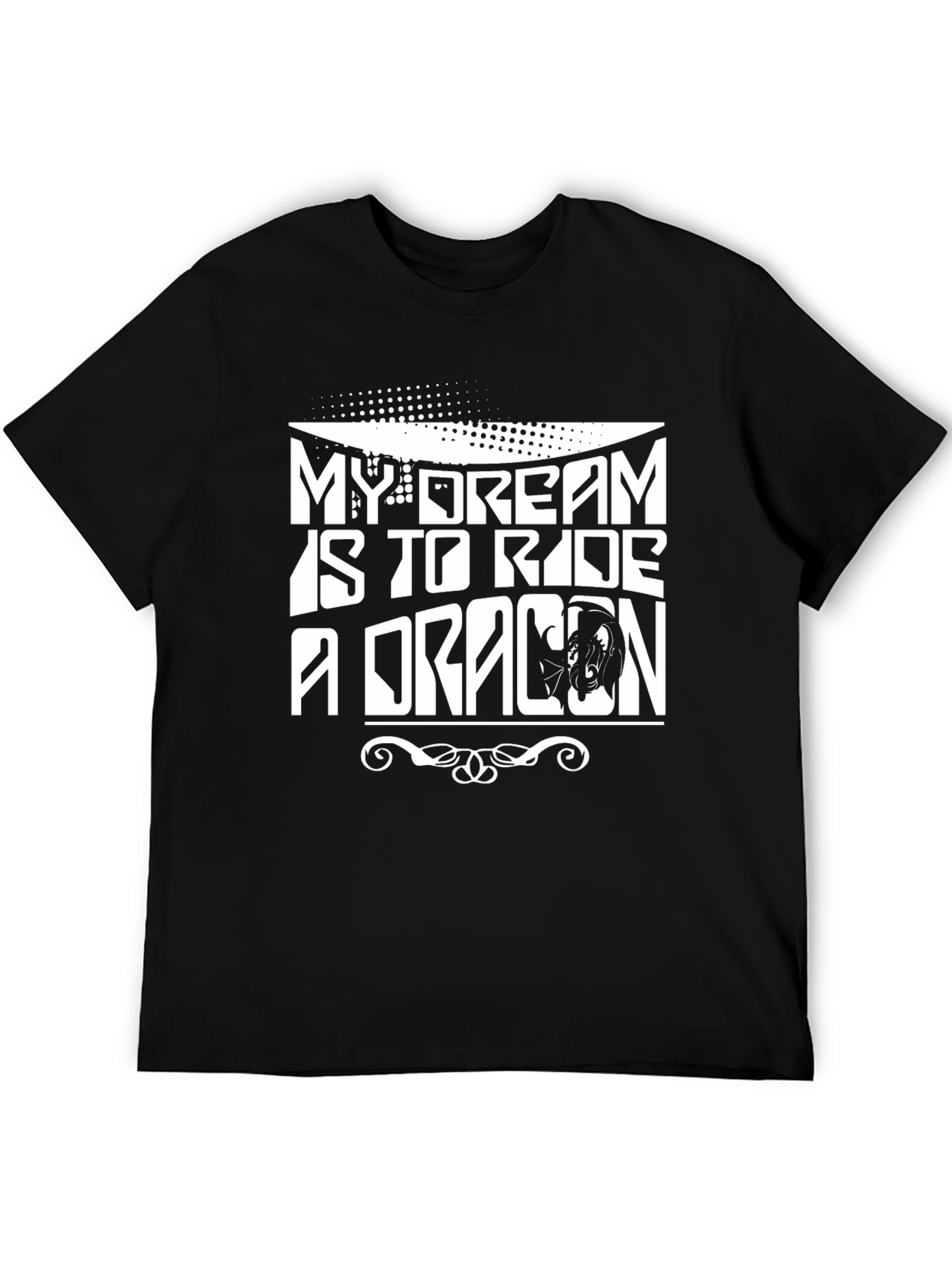 Black My Dream Is To Ride A Dragon T-Shirt view 5