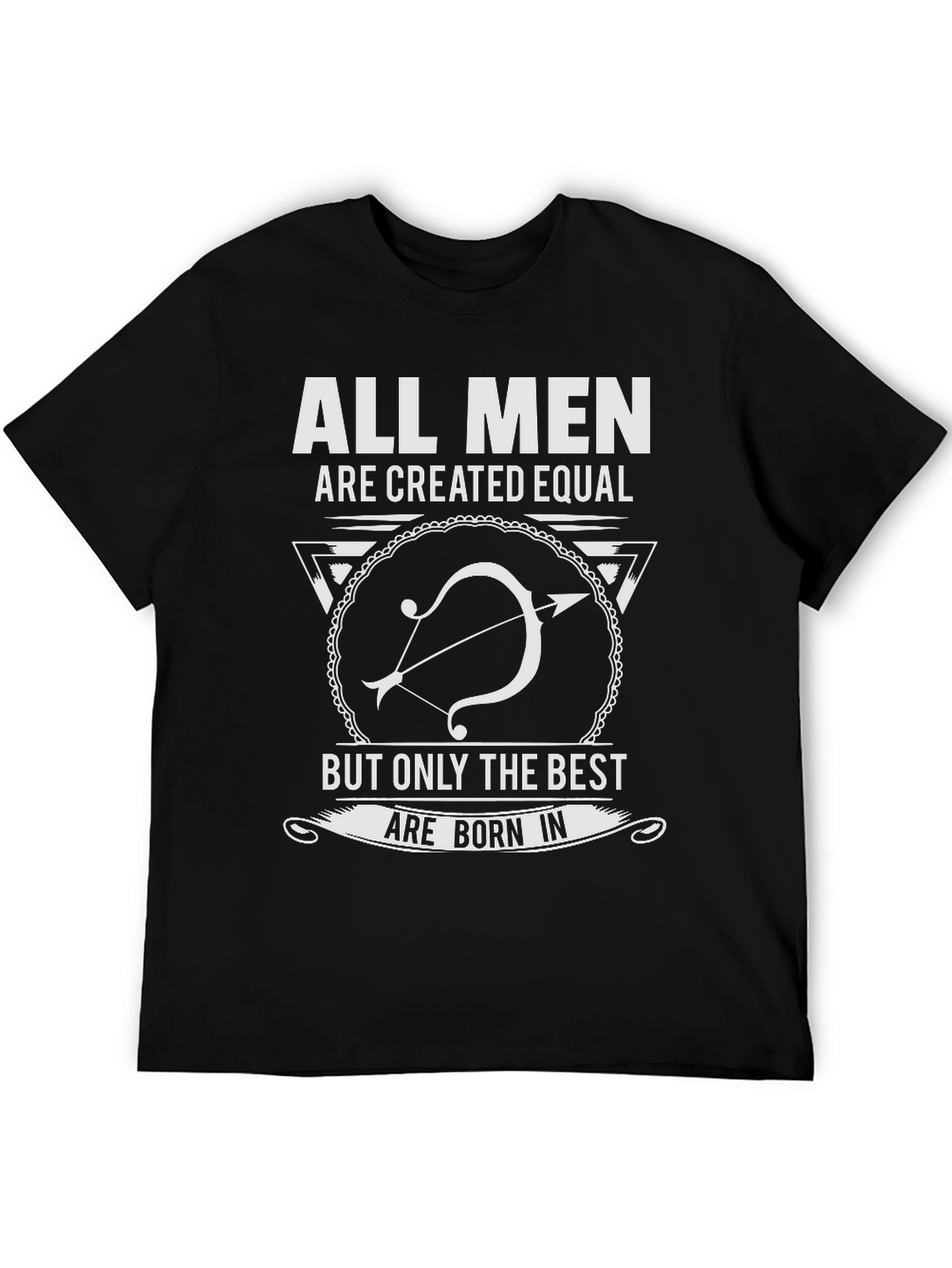 Black All Men Created Equal Best Born In T-Shirt view 5