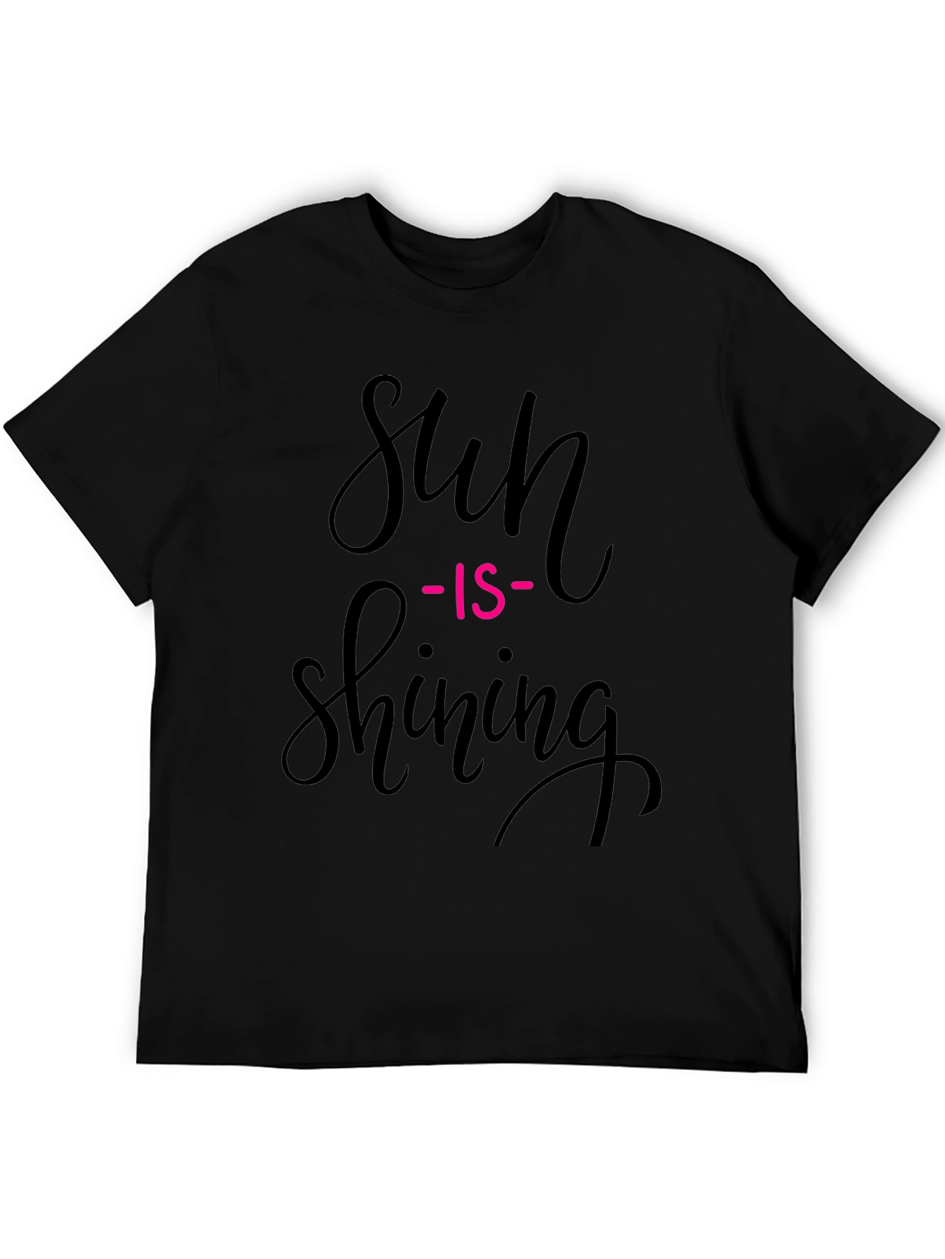 Black Sun Is Shining Graphic Tee - Black Casual T-Shirt view 5