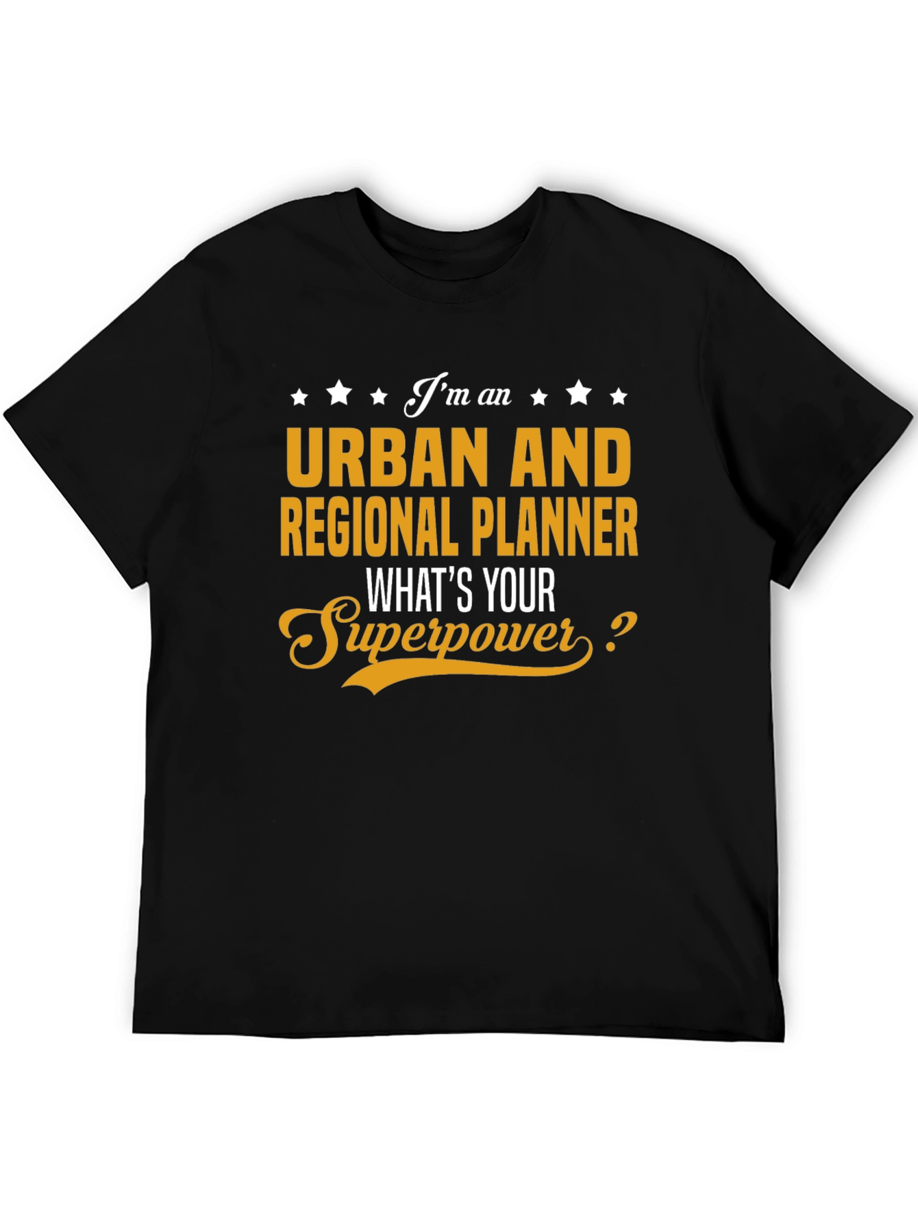 Black Urban Planner Superpower Black T-Shirt view 5
