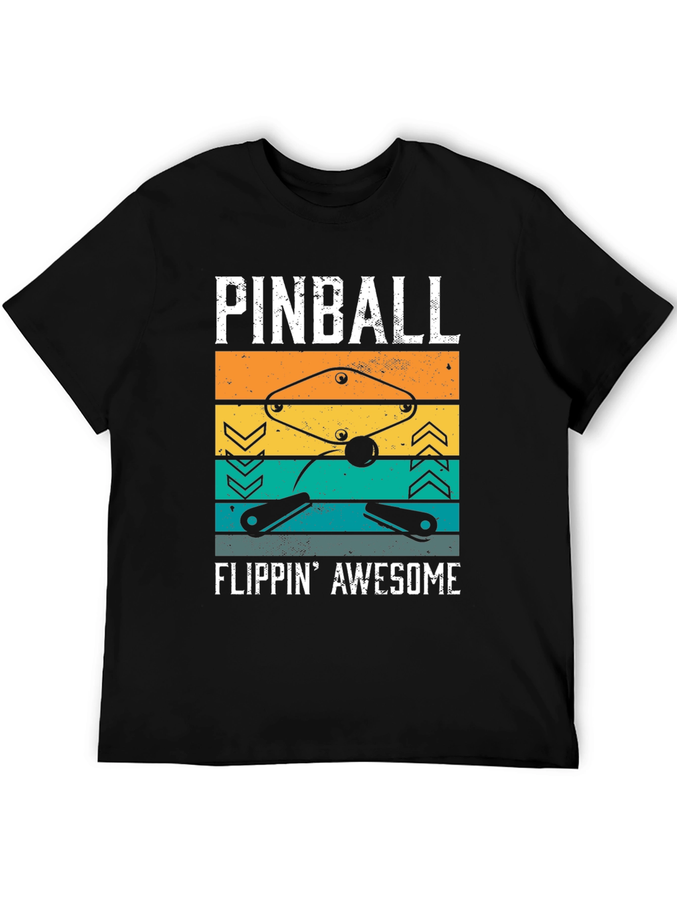 Black Pinball Flippin' Awesome Graphic Tee view 5