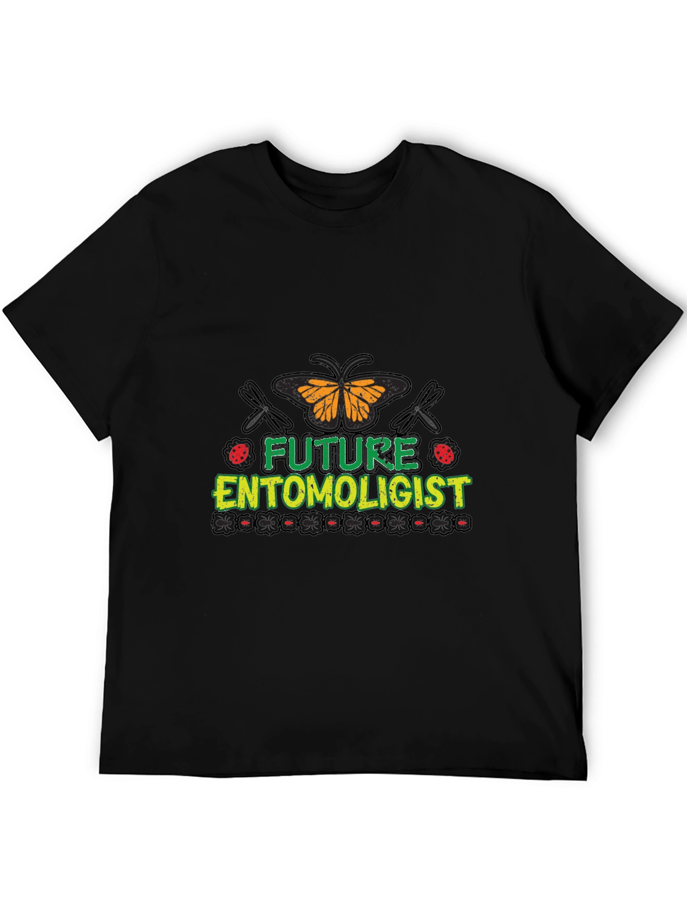 Black Future Entomologist T-Shirt view 5