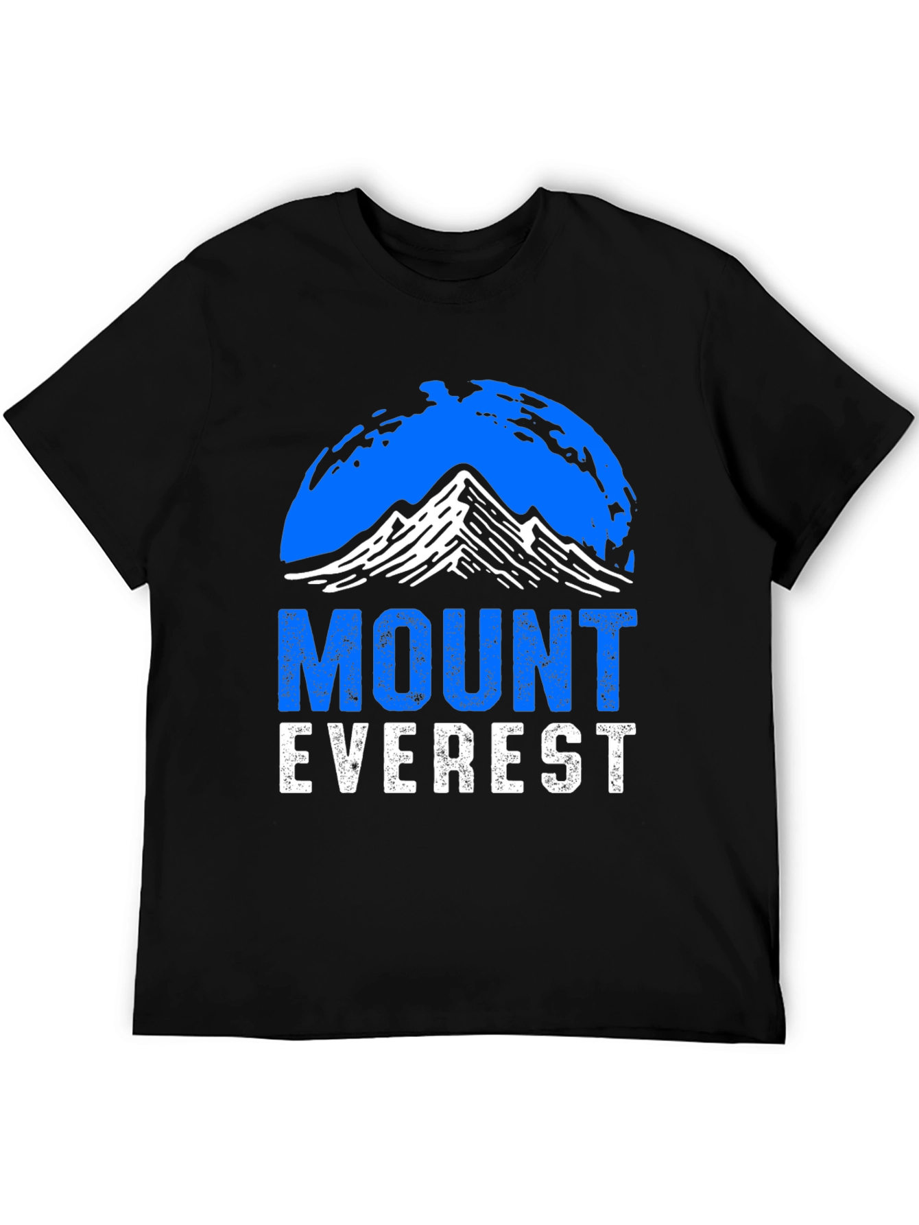 Black Mount Everest Graphic Tee - Black Cotton Casual Shirt view 5