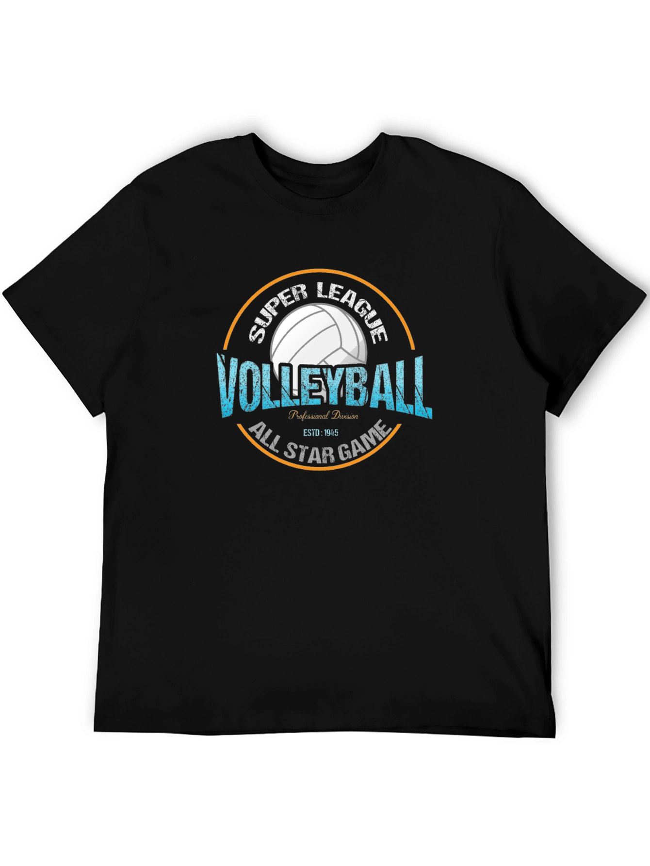 Black Volleyball Super League All Star Game T-Shirt view 5