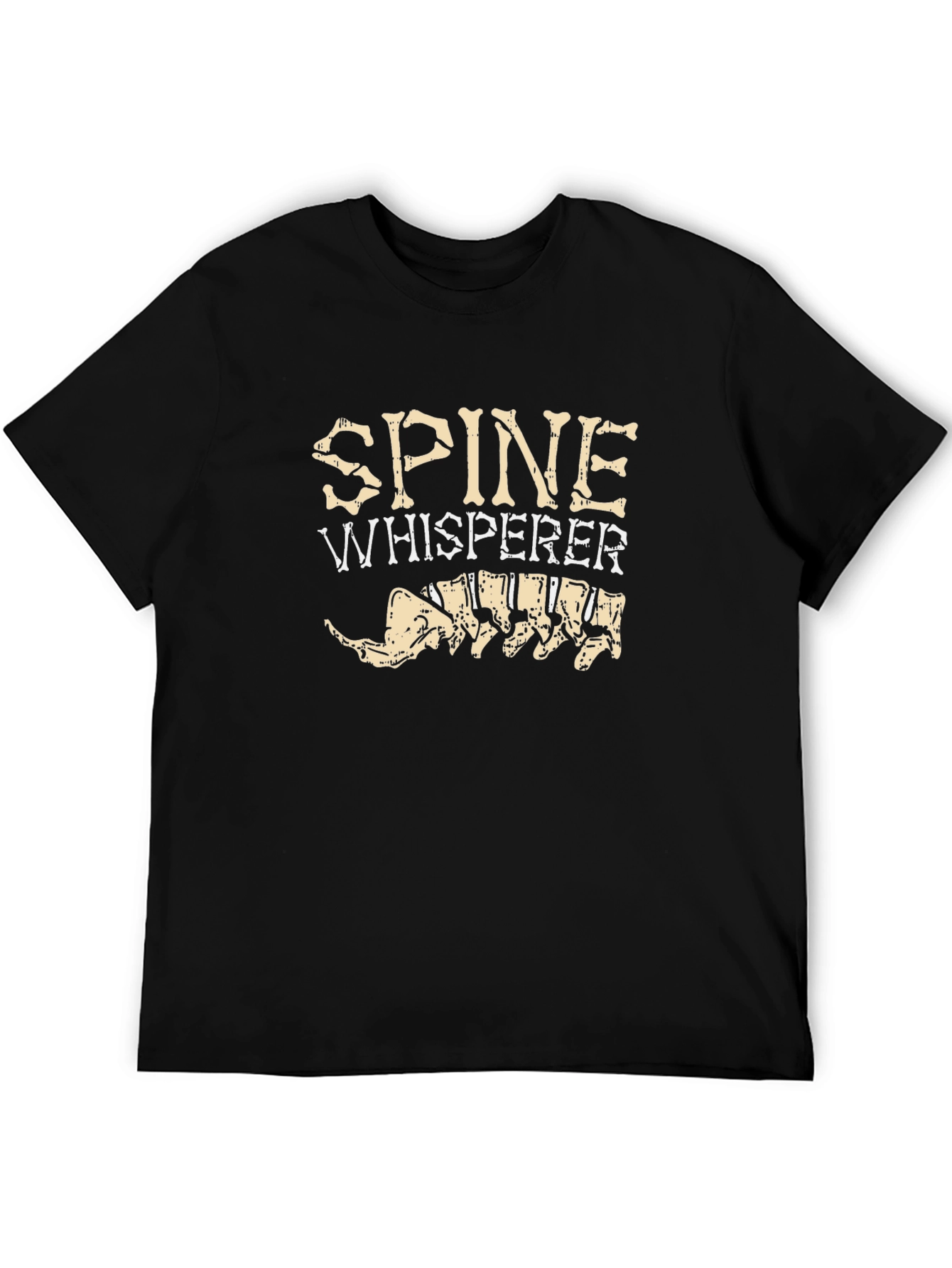 Black Spine Whisperer Graphic Tee - Chiropractic Humor view 5