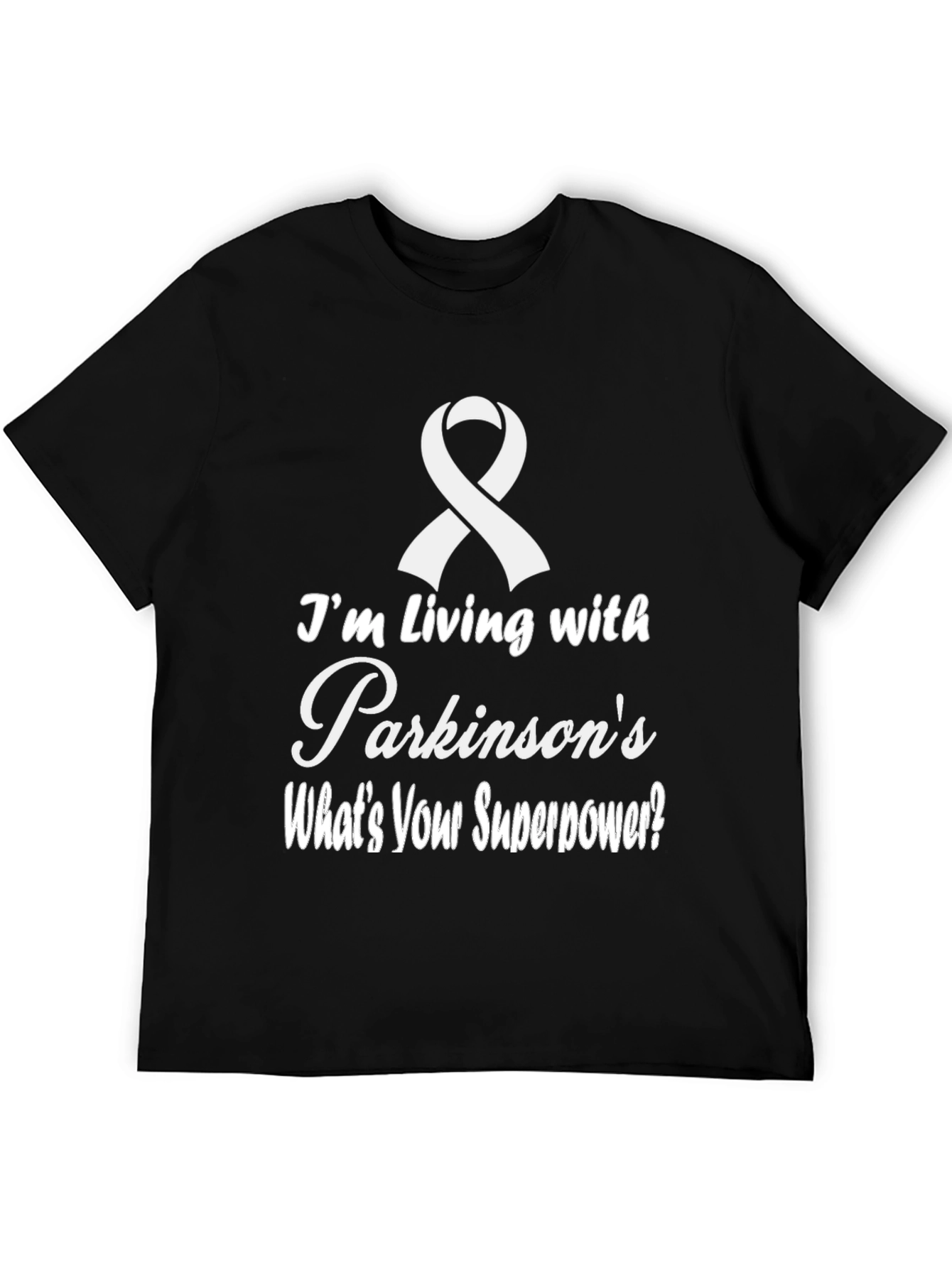 Black Parkinson's Awareness T-Shirt: What's Your Superpower? view 5