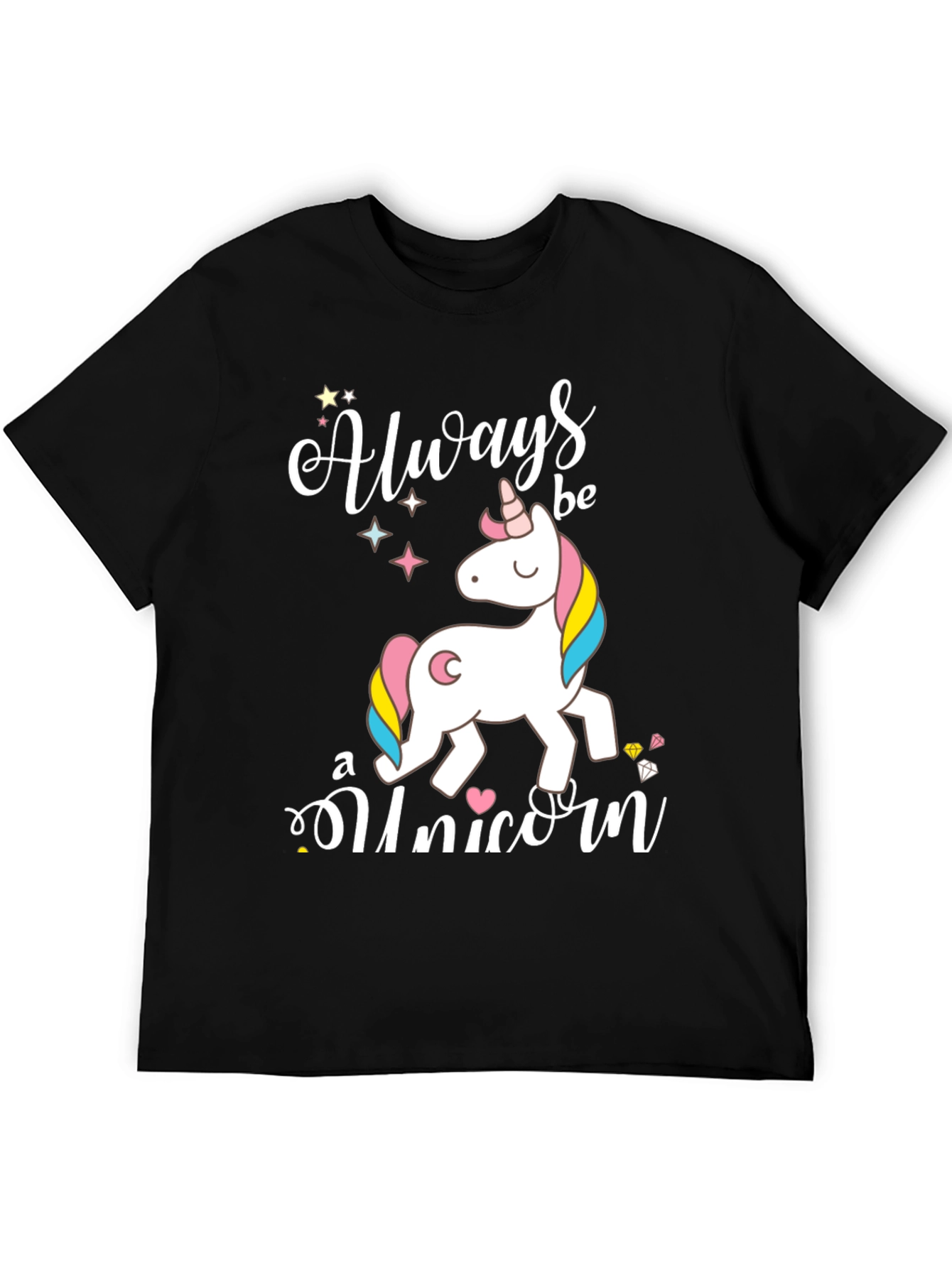 Black Always Be A Unicorn Graphic Tee view 5