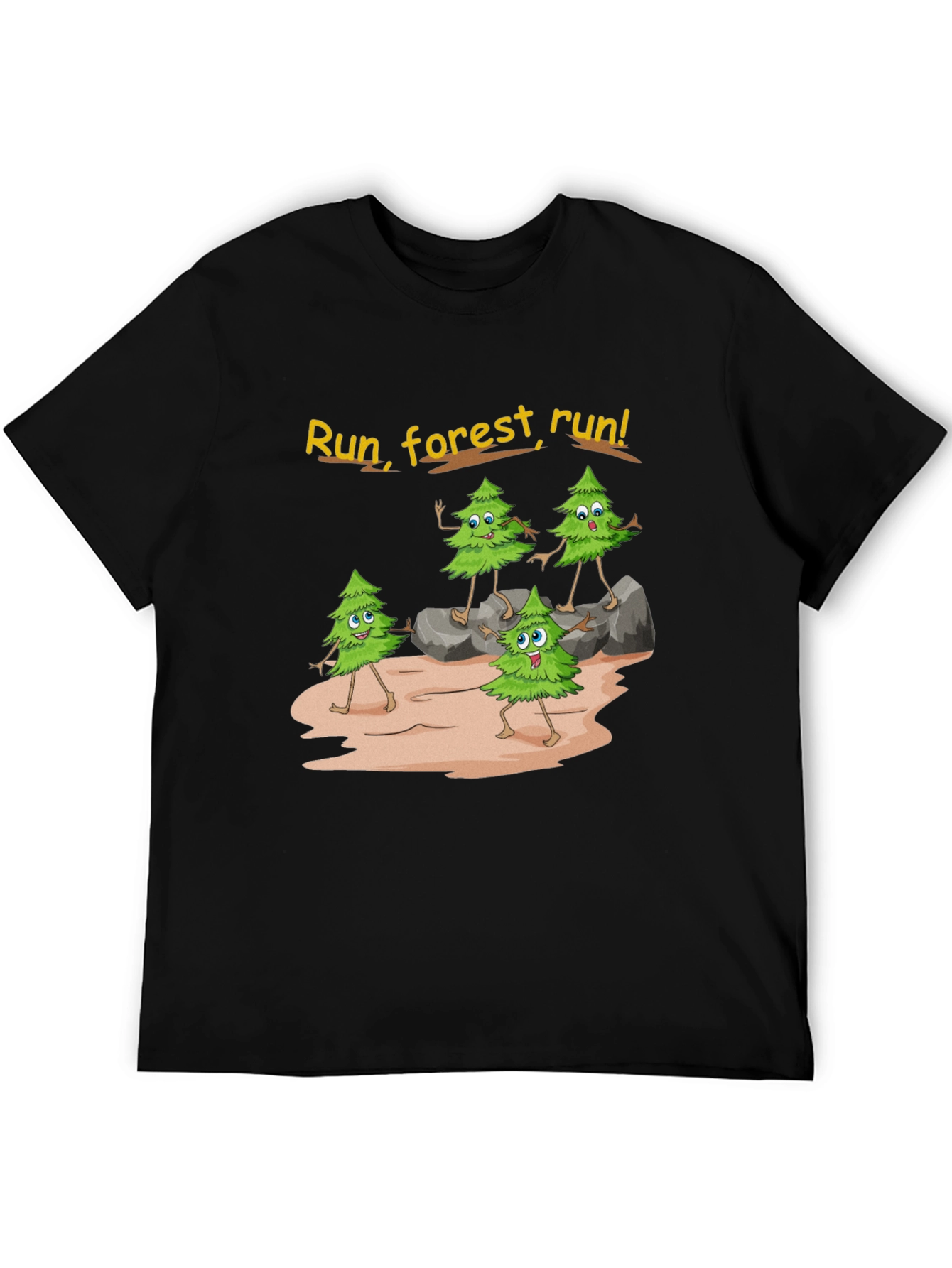 Black Run Forest Run Graphic T-Shirt view 5