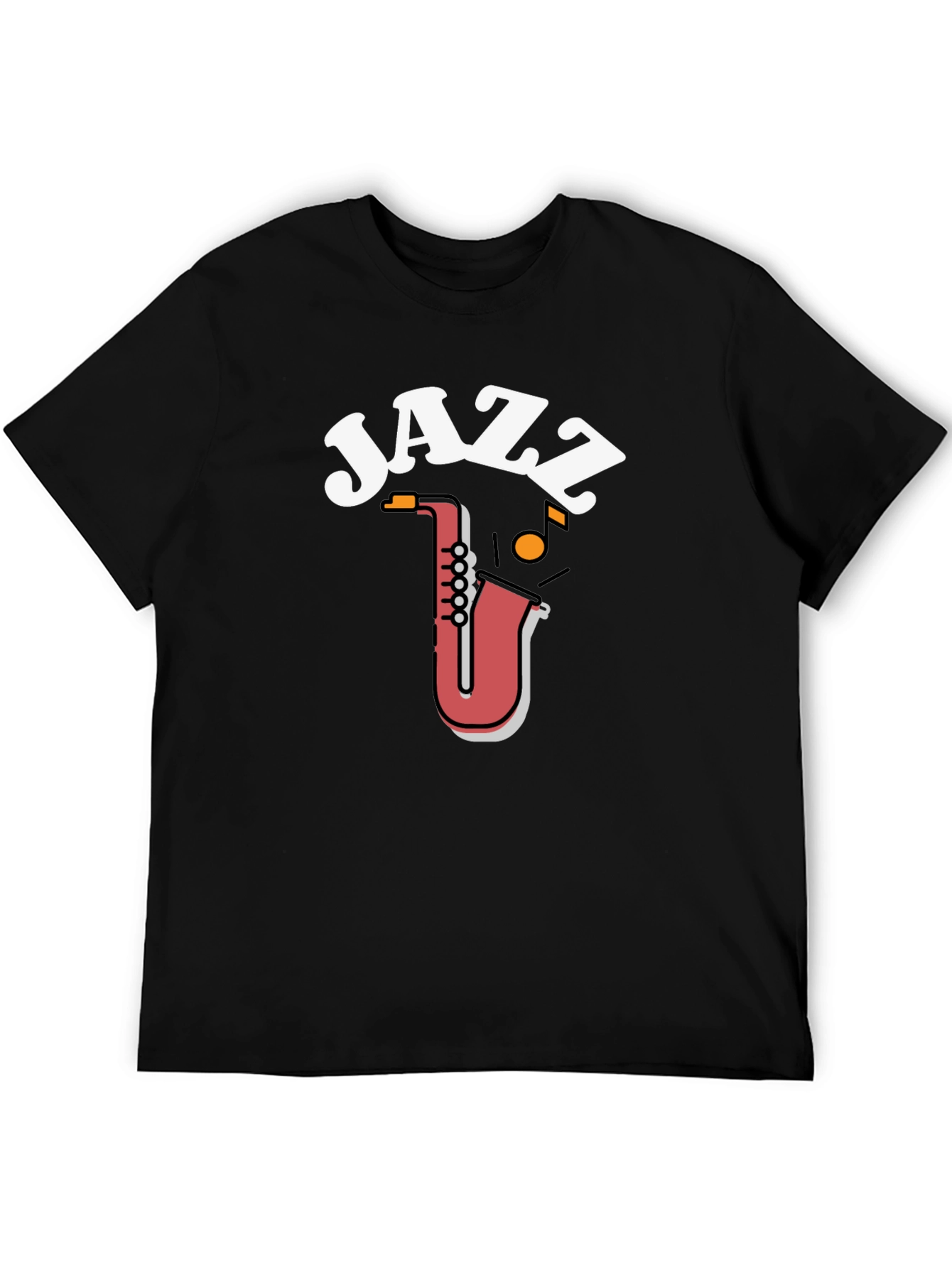 Black Jazz Saxophone Graphic Tee view 5