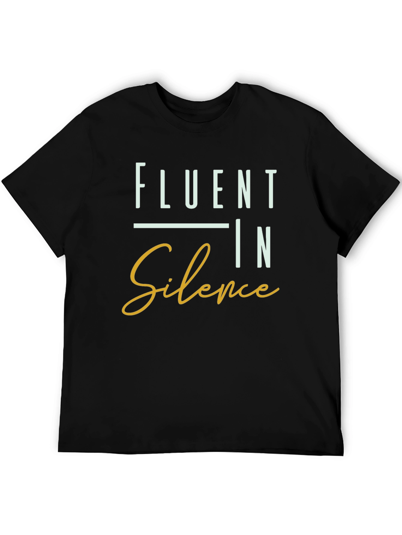 Black Fluent In Silence Graphic T-Shirt - Black view 5