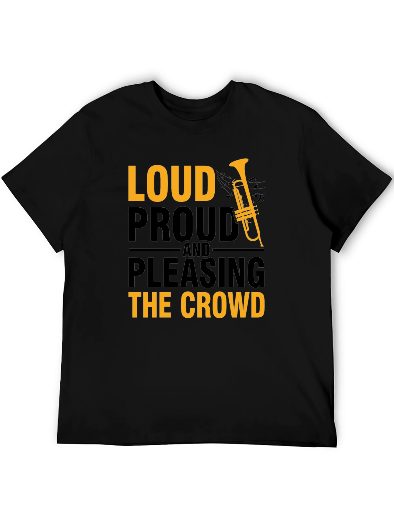 Black Loud Proud T-Shirt - Musician Graphic Tee view 5