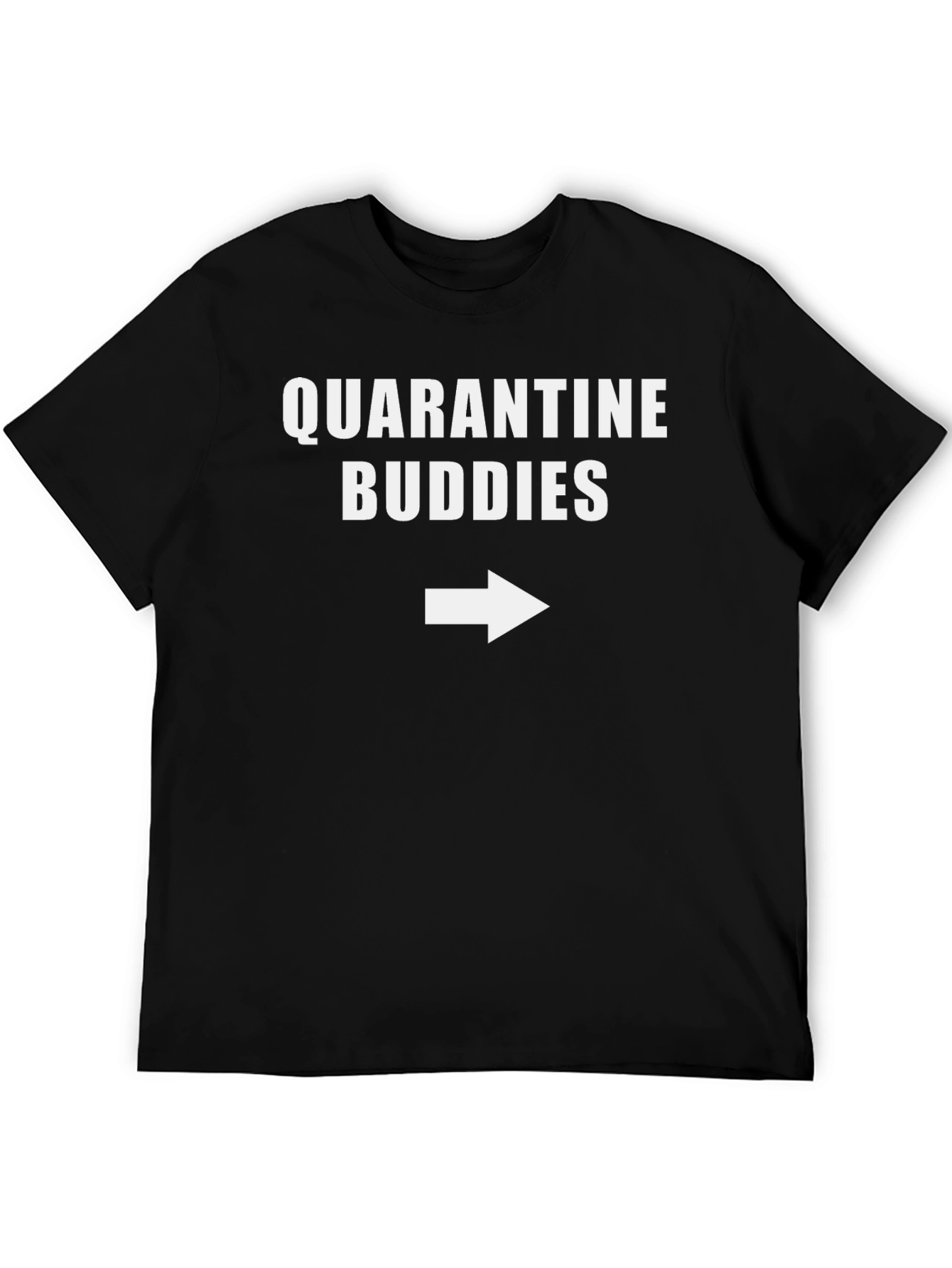 Black Quarantine Buddies Graphic Tee - Black view 5