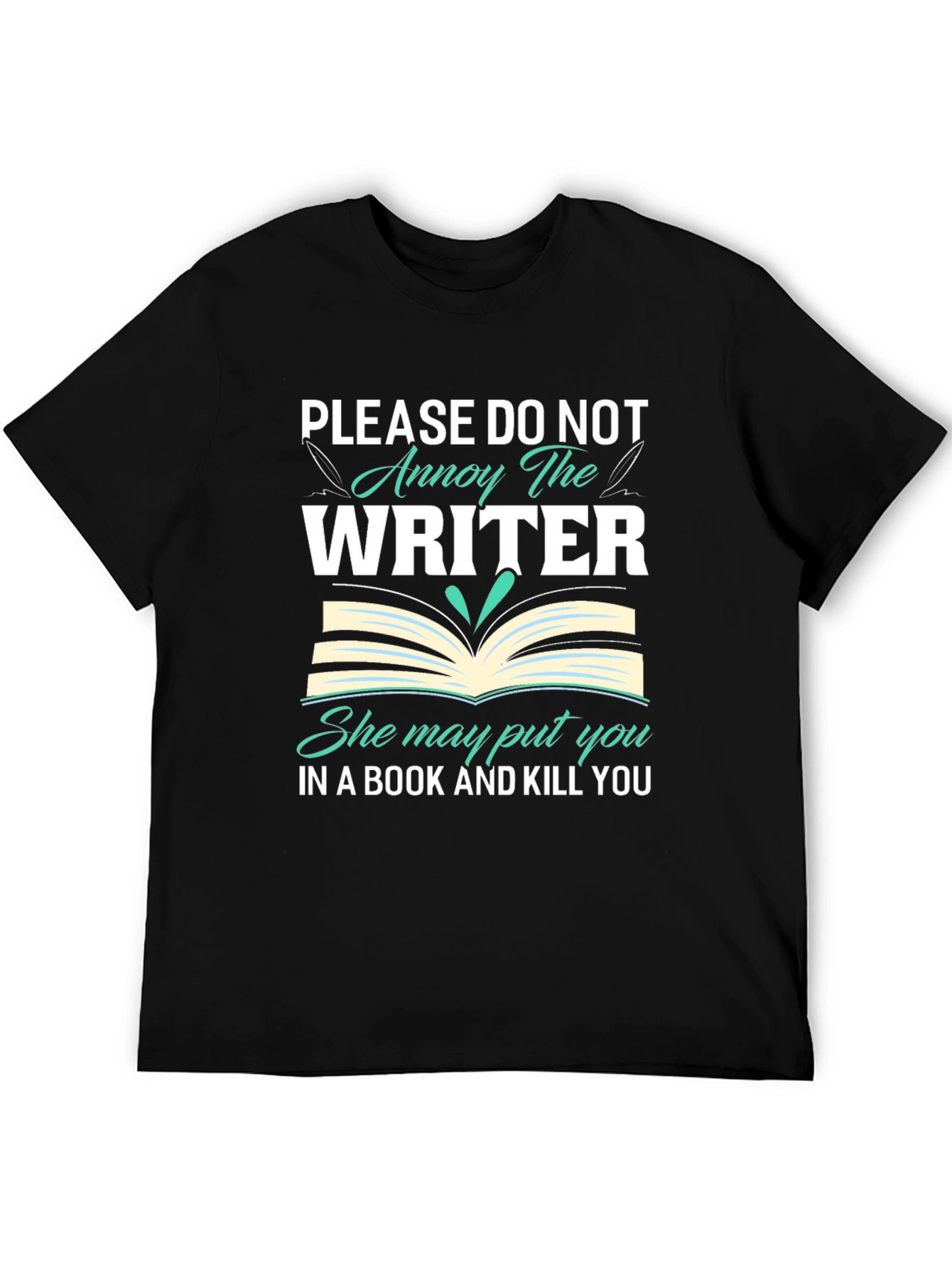 Black Annoy the Writer T-Shirt view 5