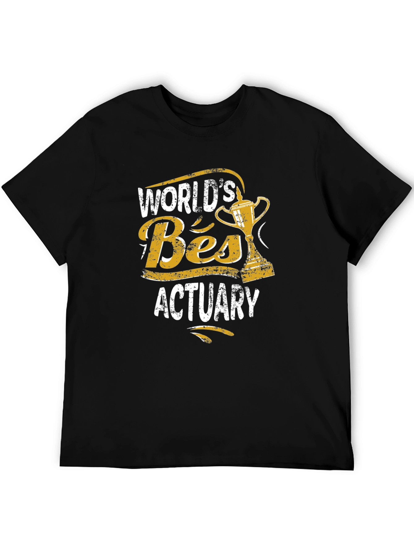 Black World's Best Actuary Graphic Tee - Black view 5