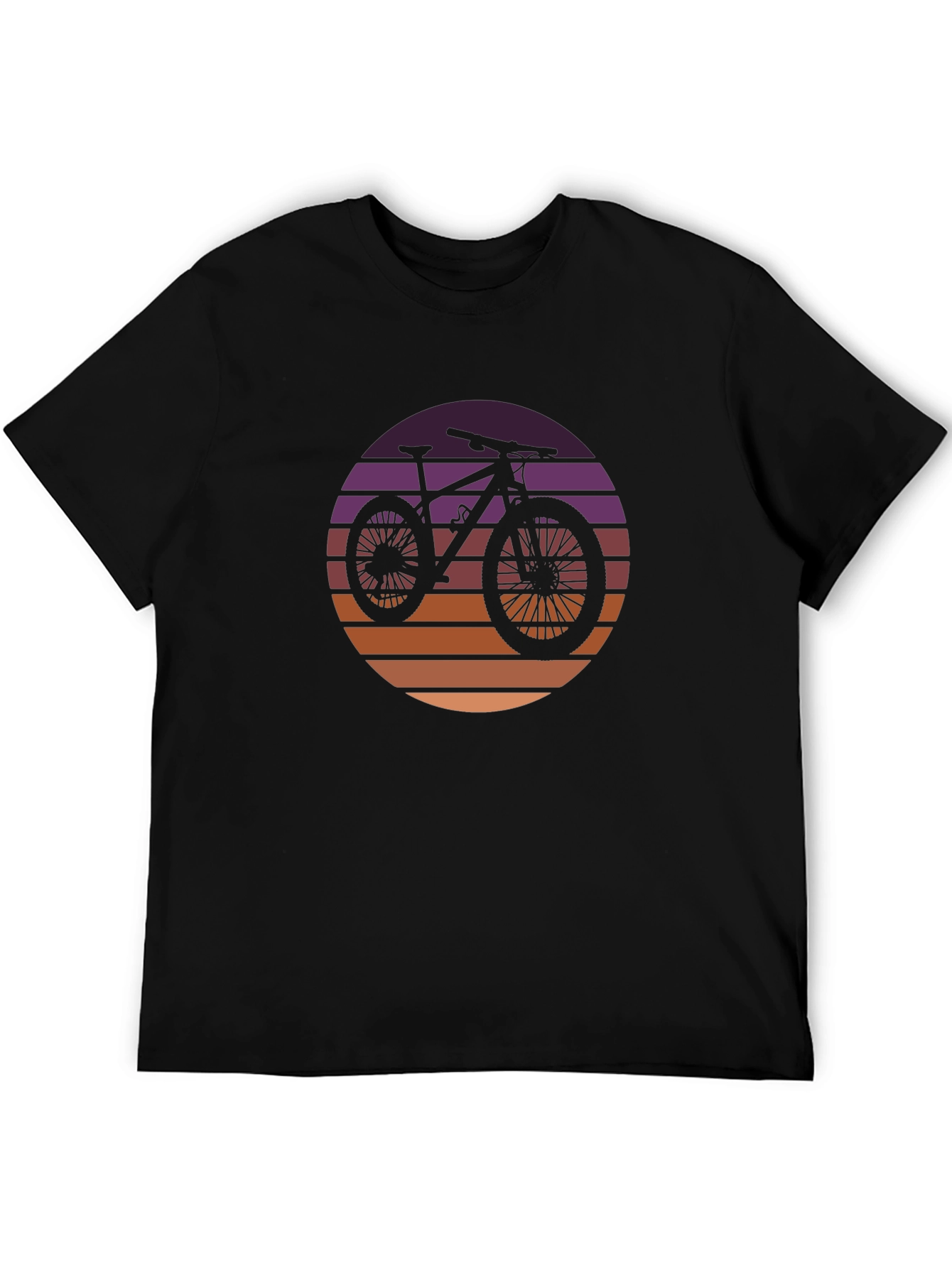 Black Sunset Bike Graphic Tee - Stylish Casual Wear view 5