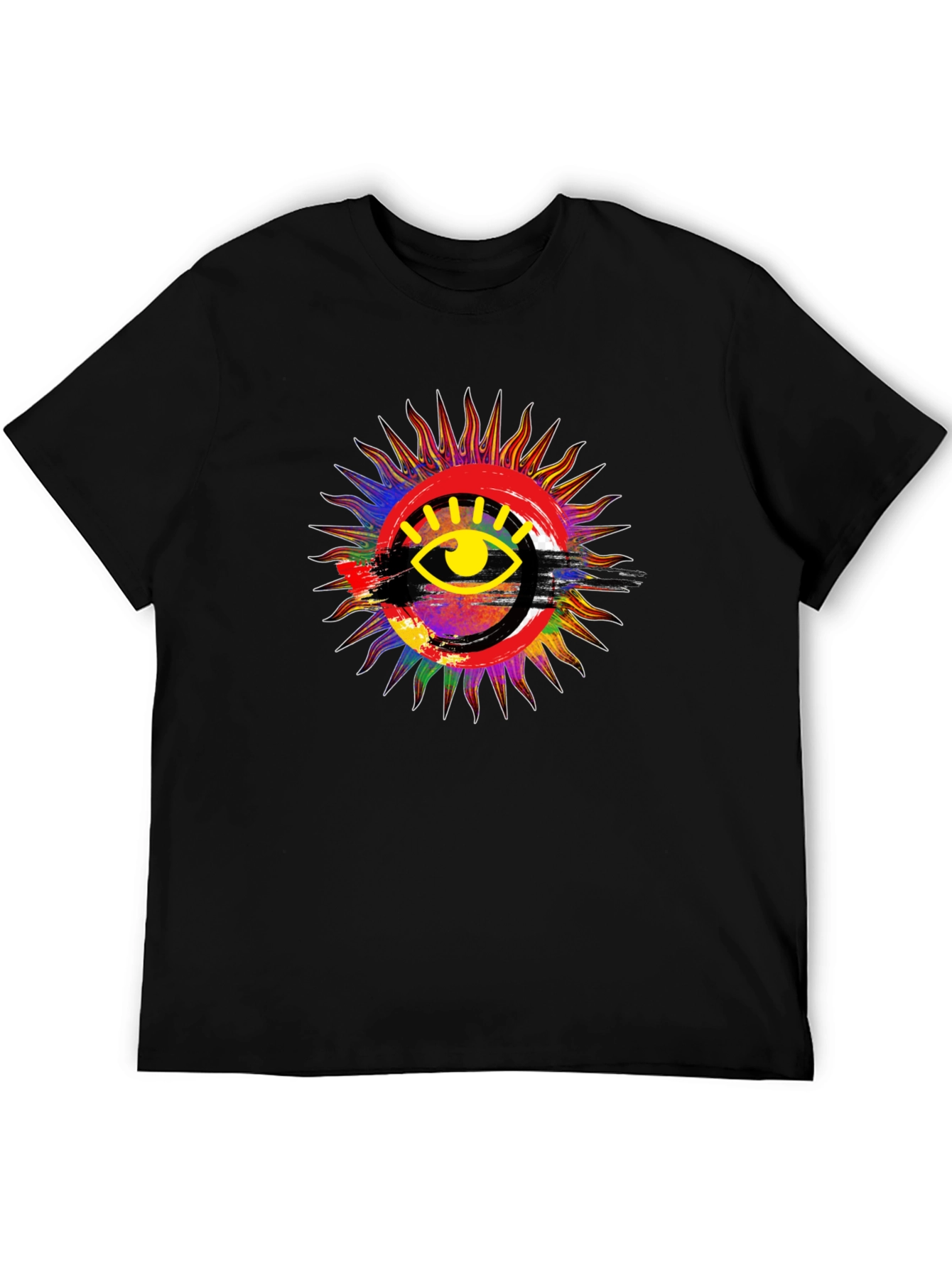 Black Eye of Providence Sunburst Graphic T-Shirt view 5