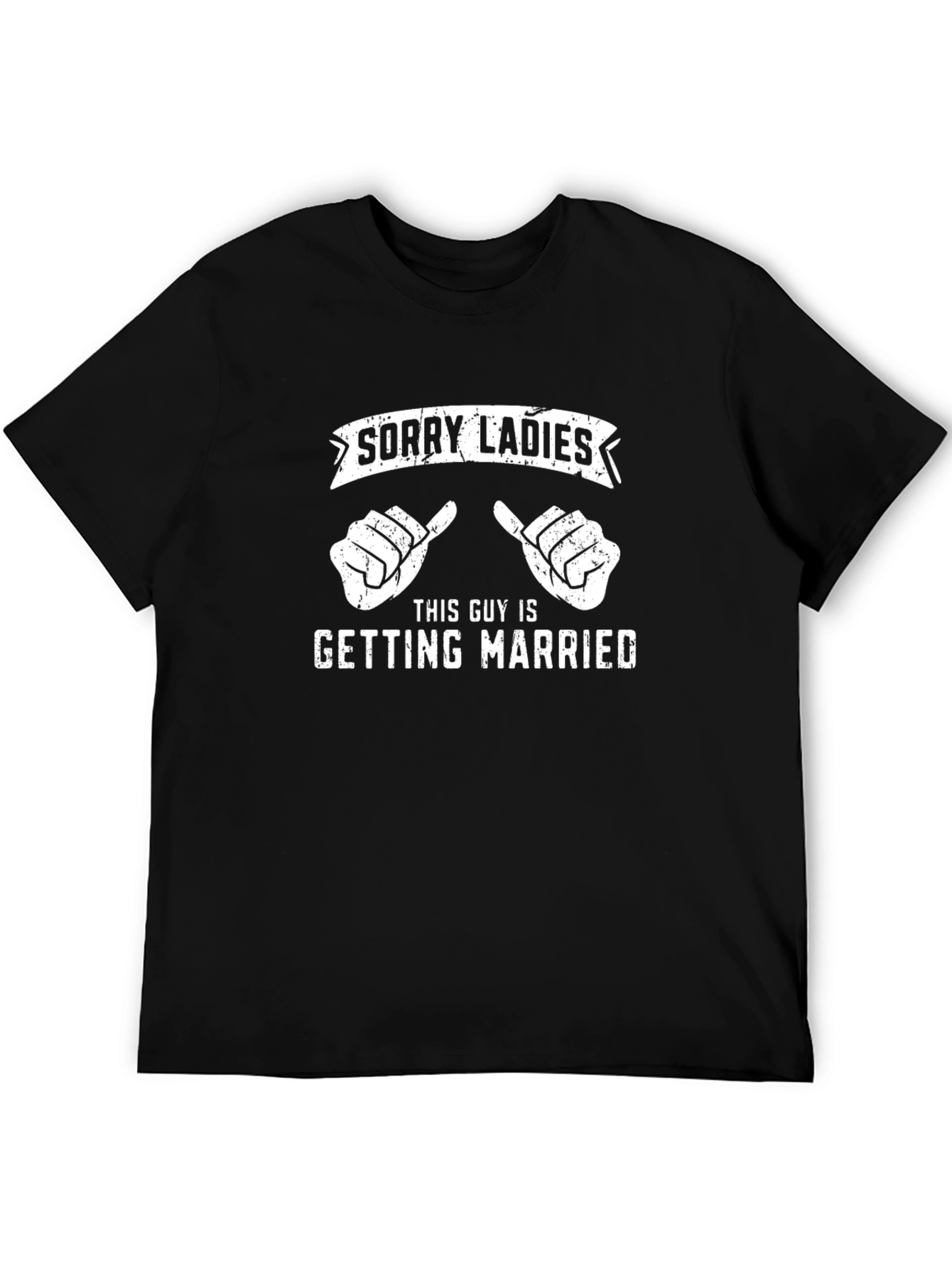 Black Funny Groom to be Black T-Shirt - Sorry Ladies! view 5