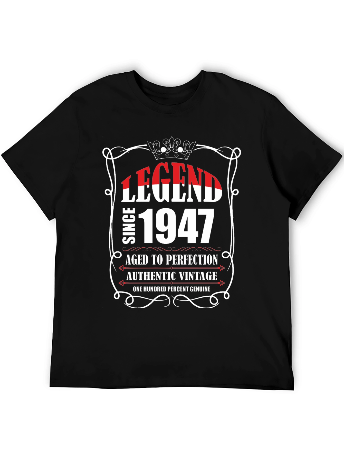Black Legend Since 1947 Black Graphic T-Shirt view 5