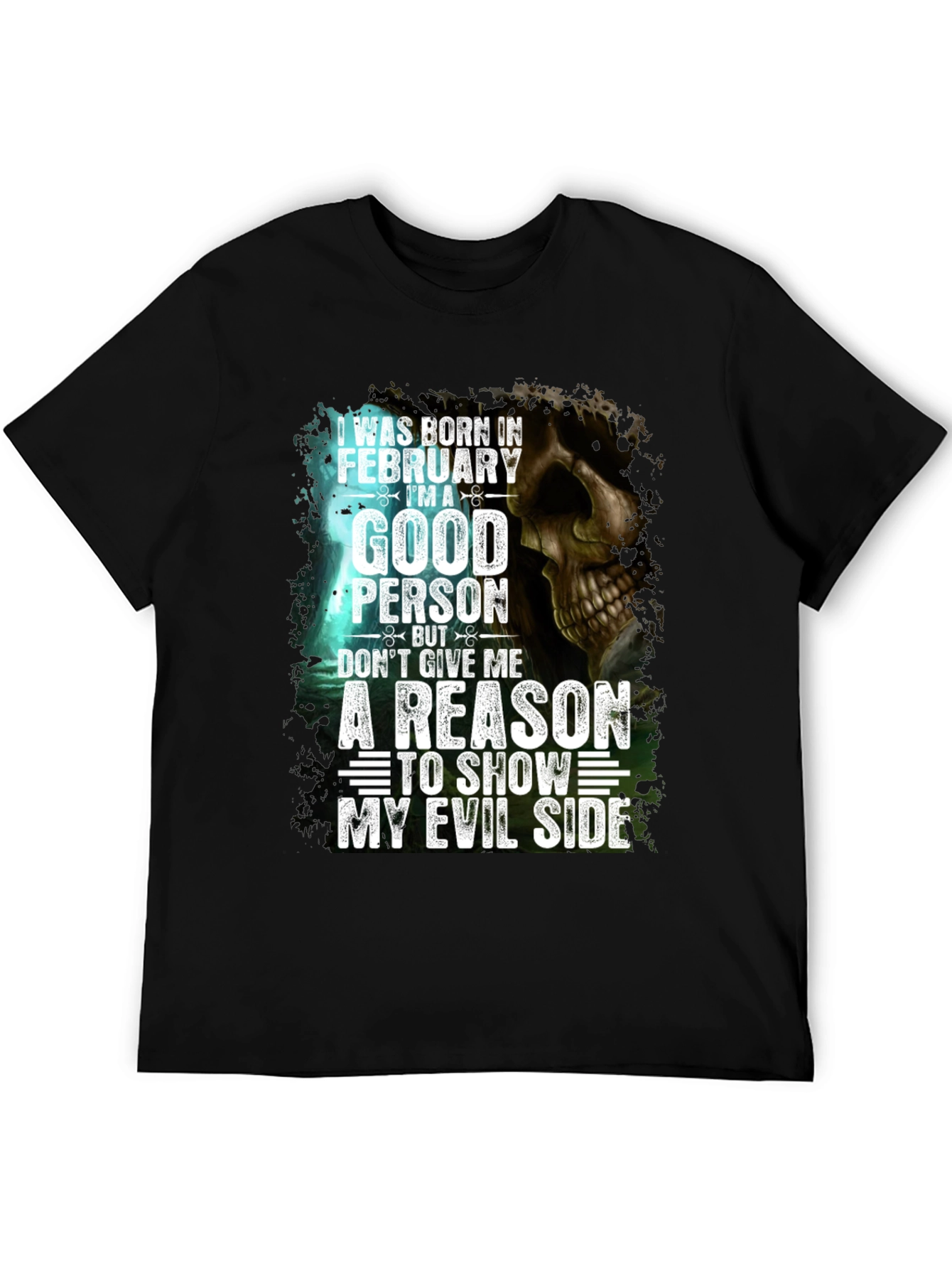 Black February Good Person Evil Side Graphic Tee view 5