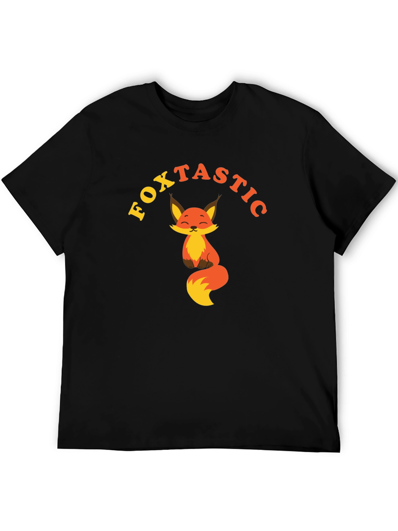 Black Foxtastic Graphic Tee - Cute Fox Design view 5