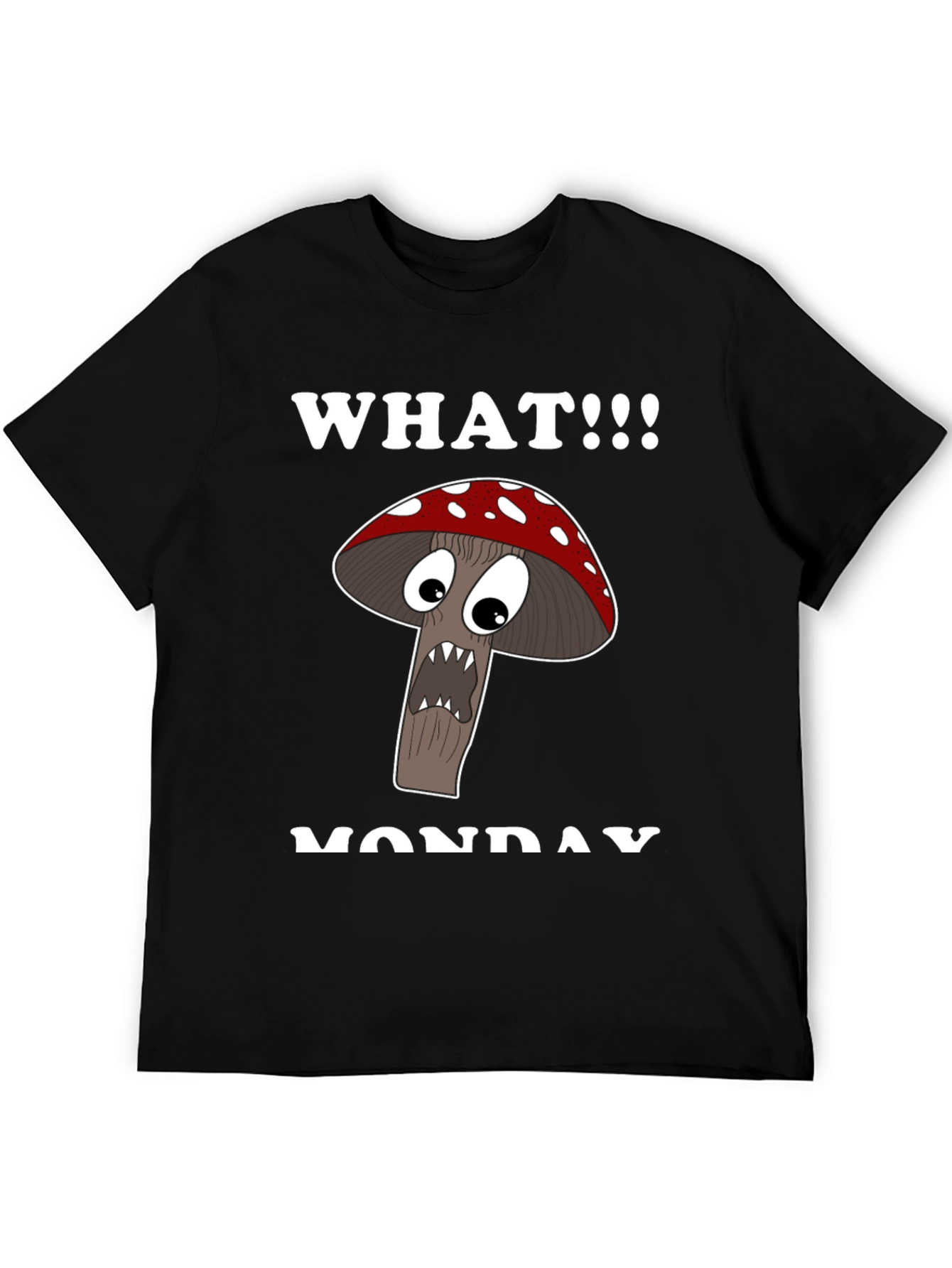 Black Funny Mushroom Monday T-Shirt view 5