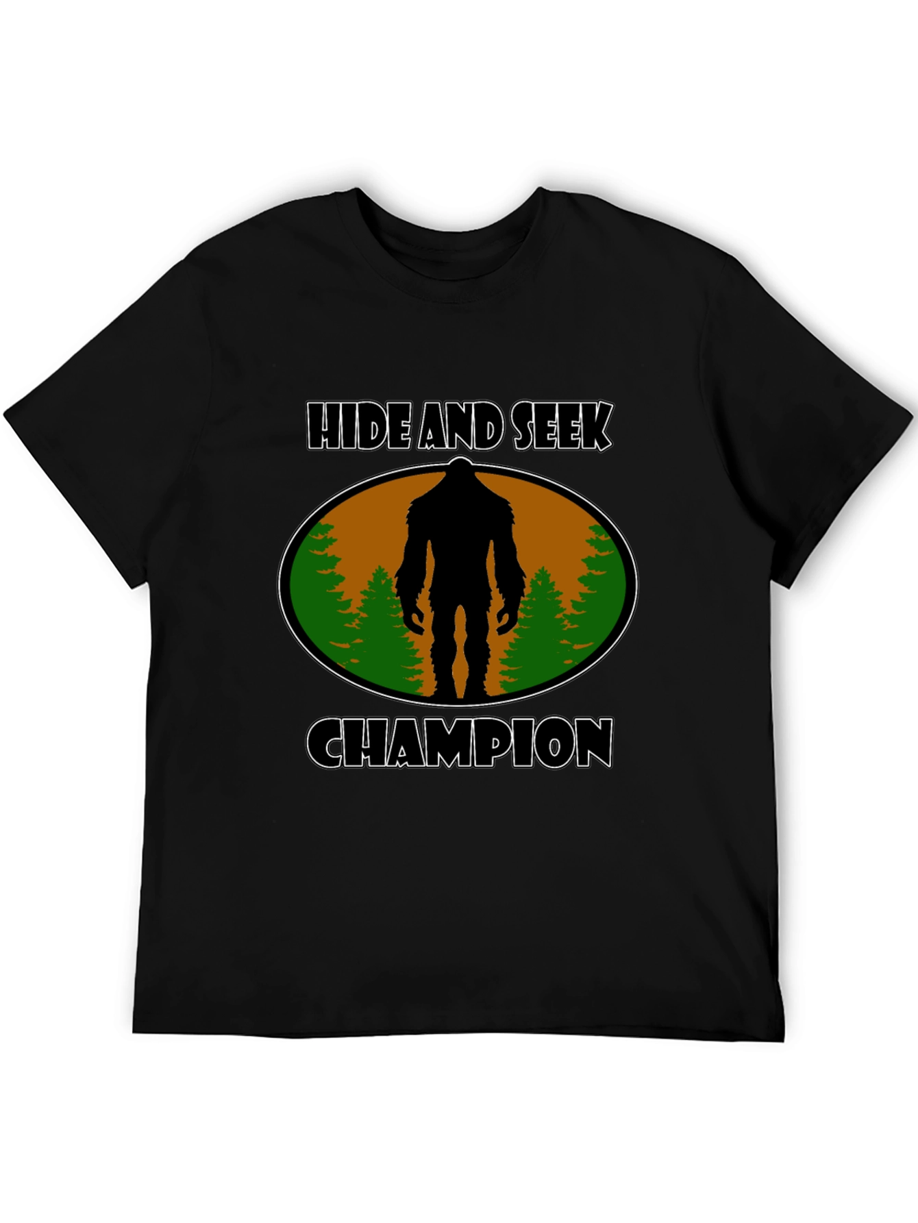 Black Hide and Seek Champion Bigfoot T-Shirt view 5