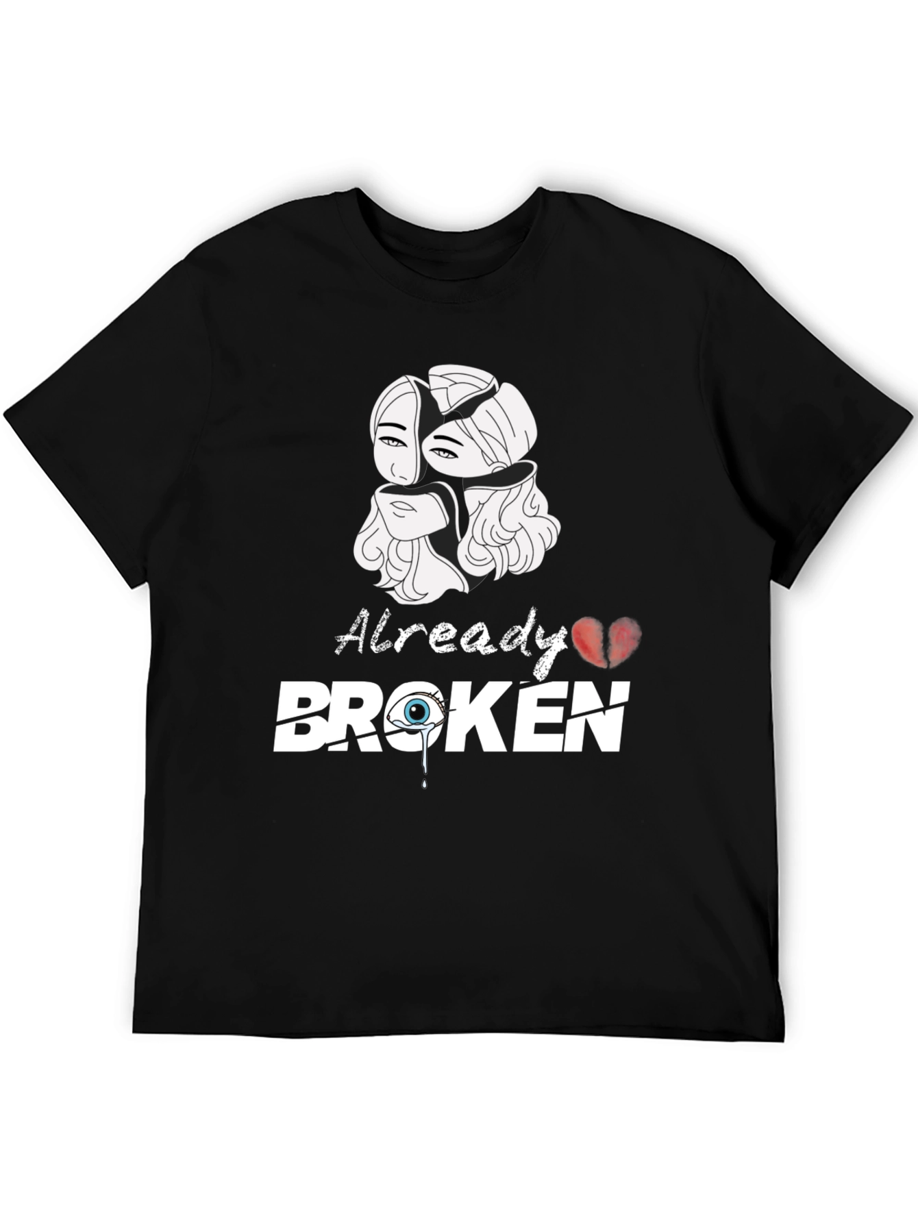 Black Already Broken Graphic Tee view 5