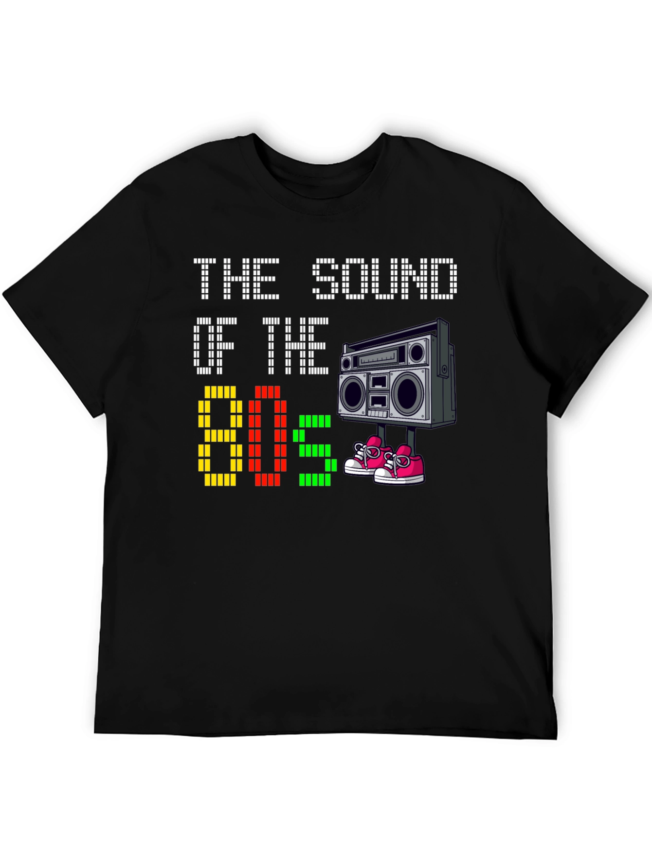 Black Retro 80s Sound T-Shirt view 5