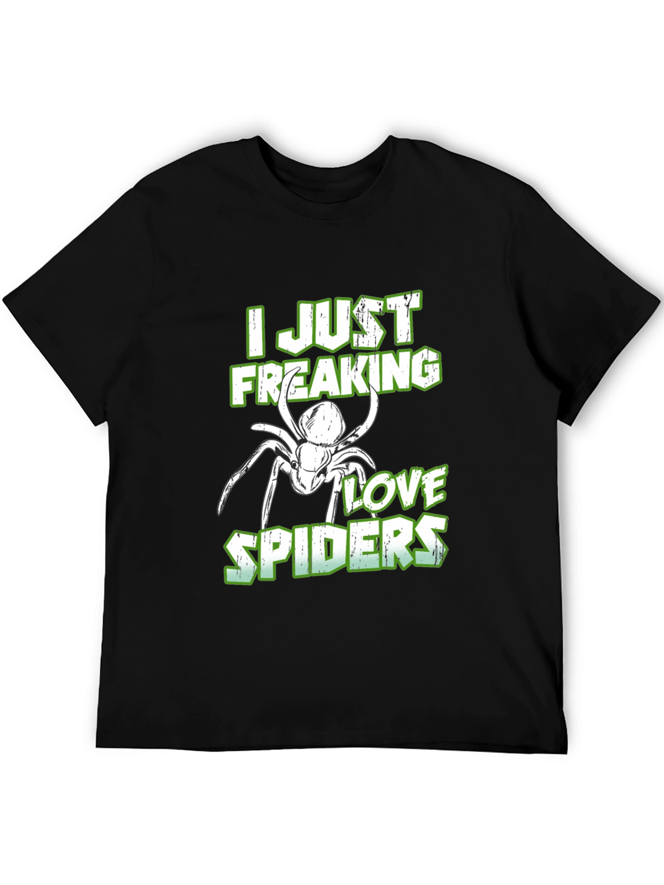 Black I Just Freaking Love Spiders T-Shirt view 5