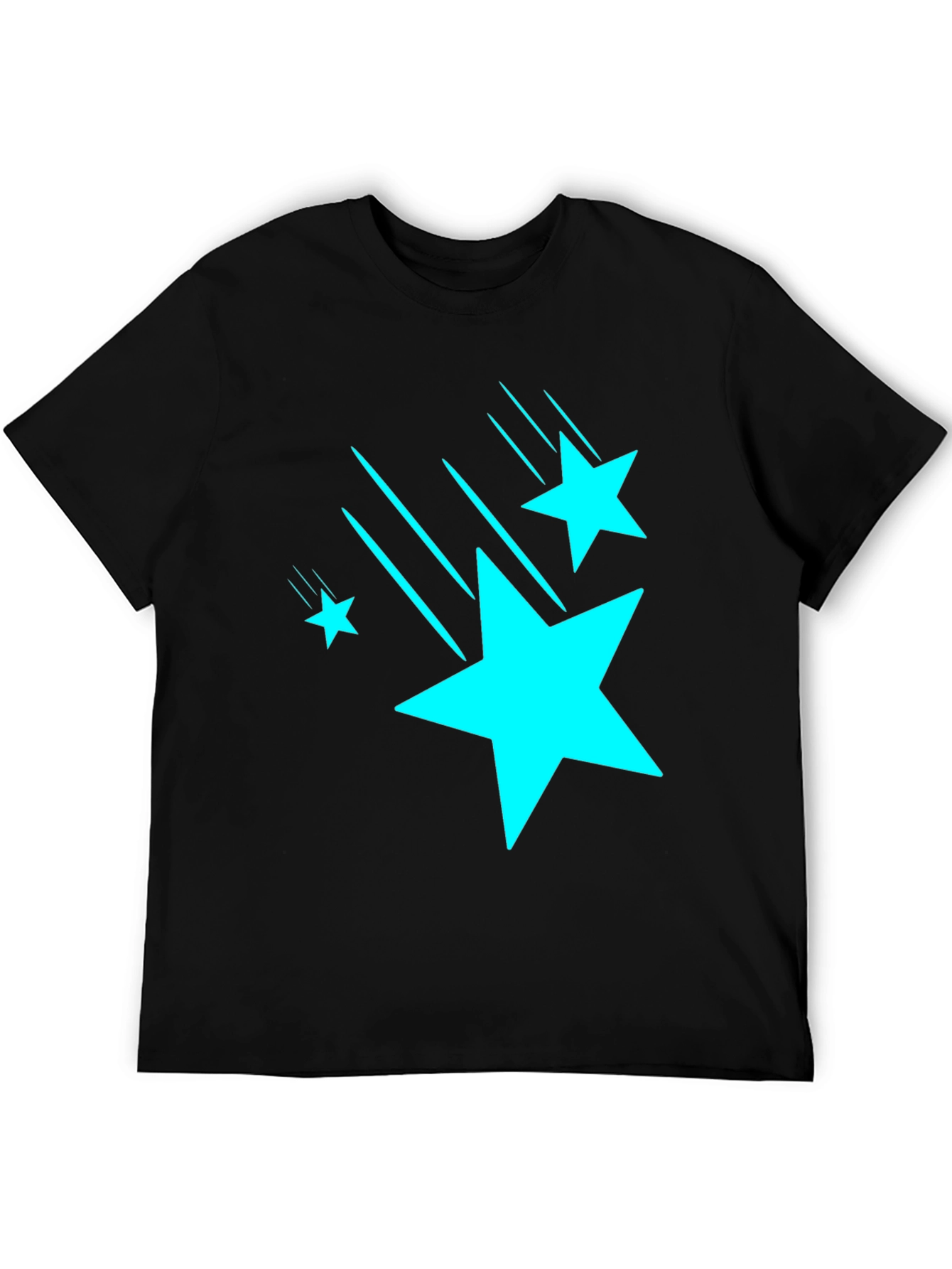Black Starry Sky Black Tee - Unisex Casual Cotton Blend view 5