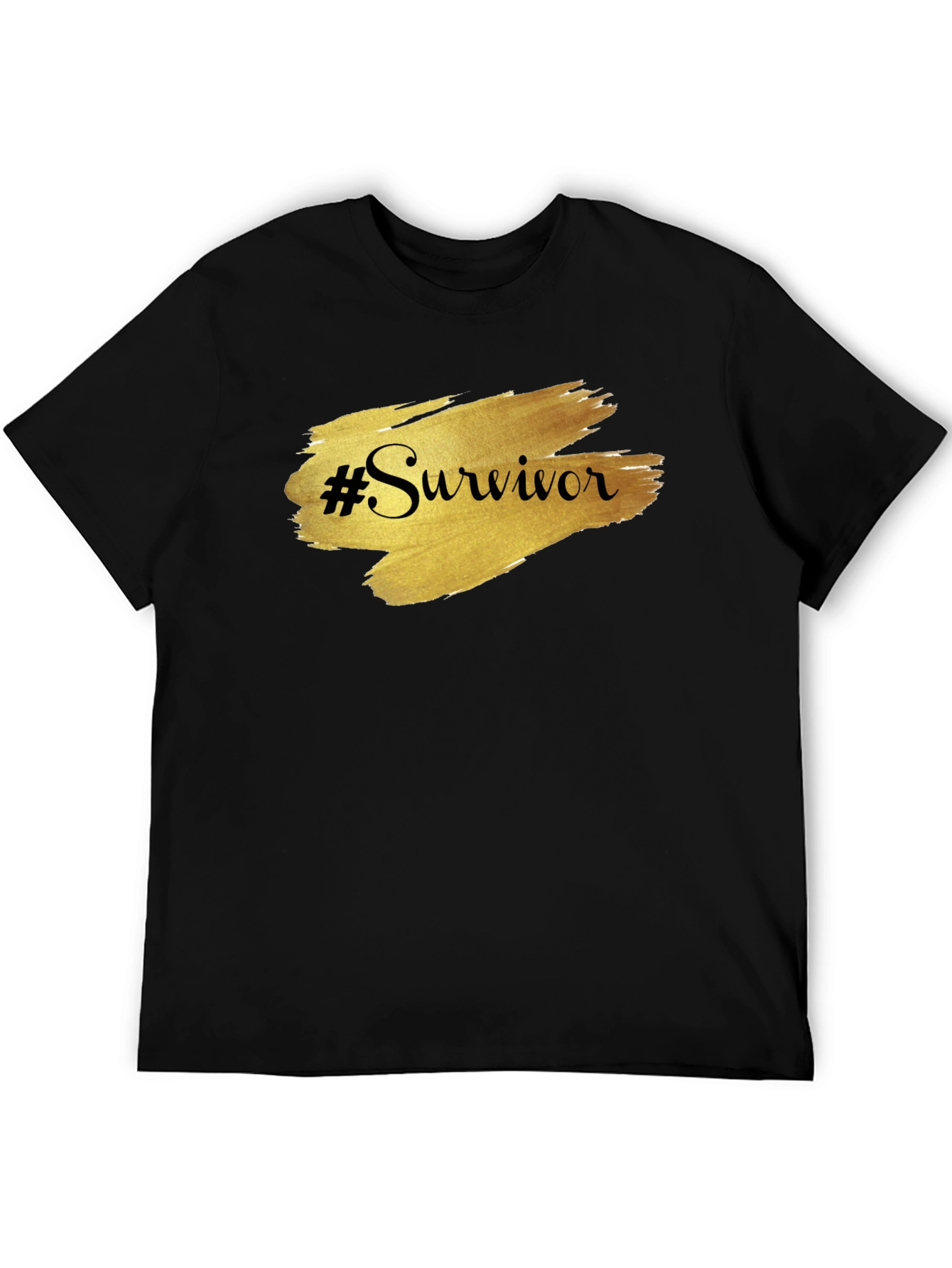 Black Survivor Graphic Tee - Black Unisex T-Shirt view 5