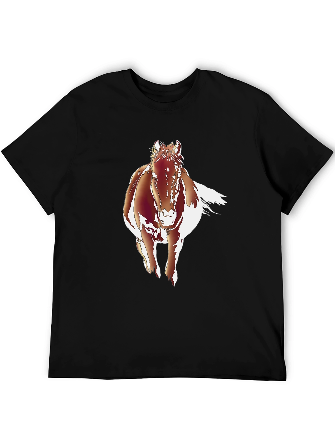 Black Running Horse Graphic T-Shirt view 5