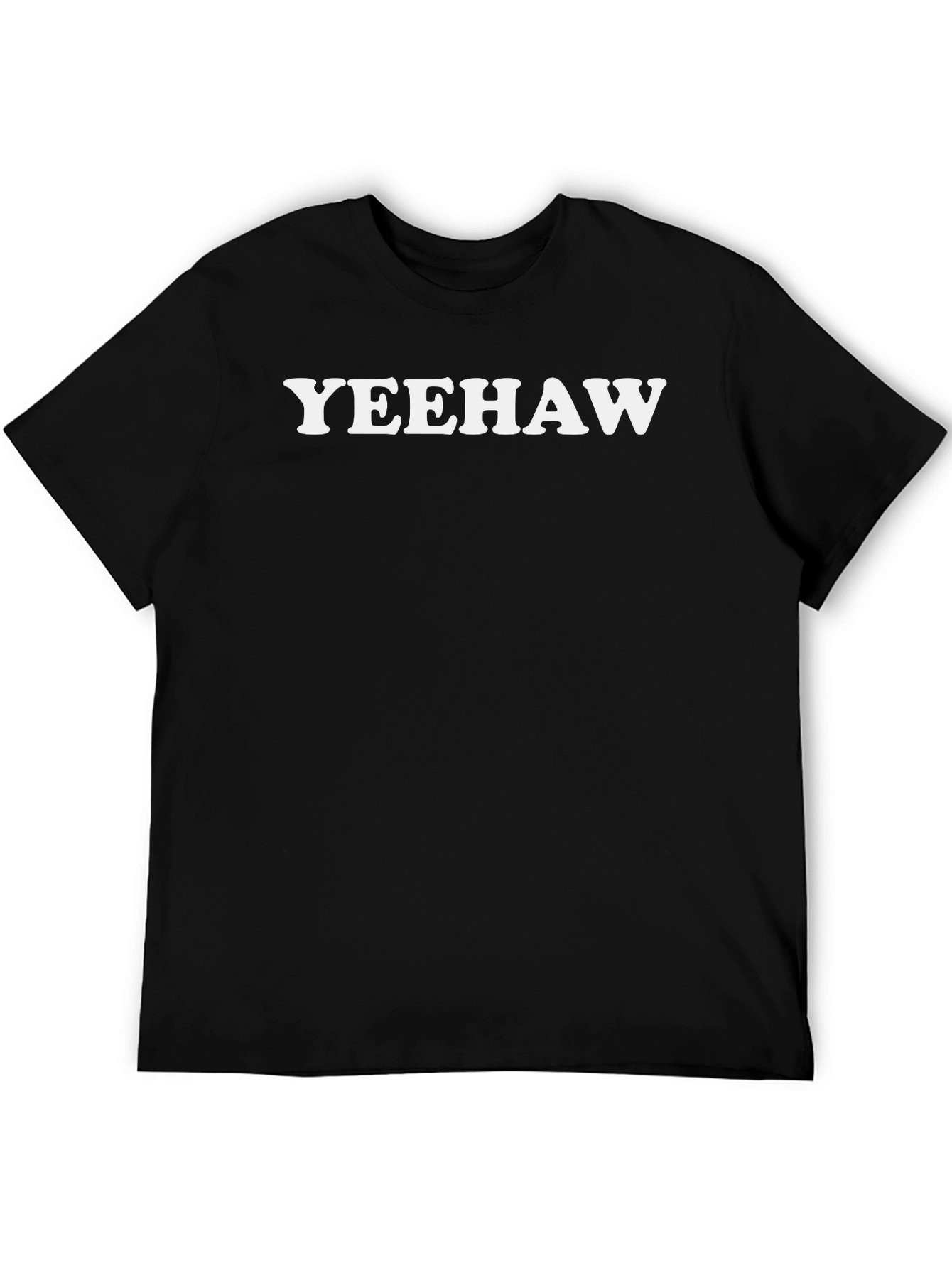 Black Yeehaw Graphic Tee - Black Cotton Blend Casual Shirt view 5