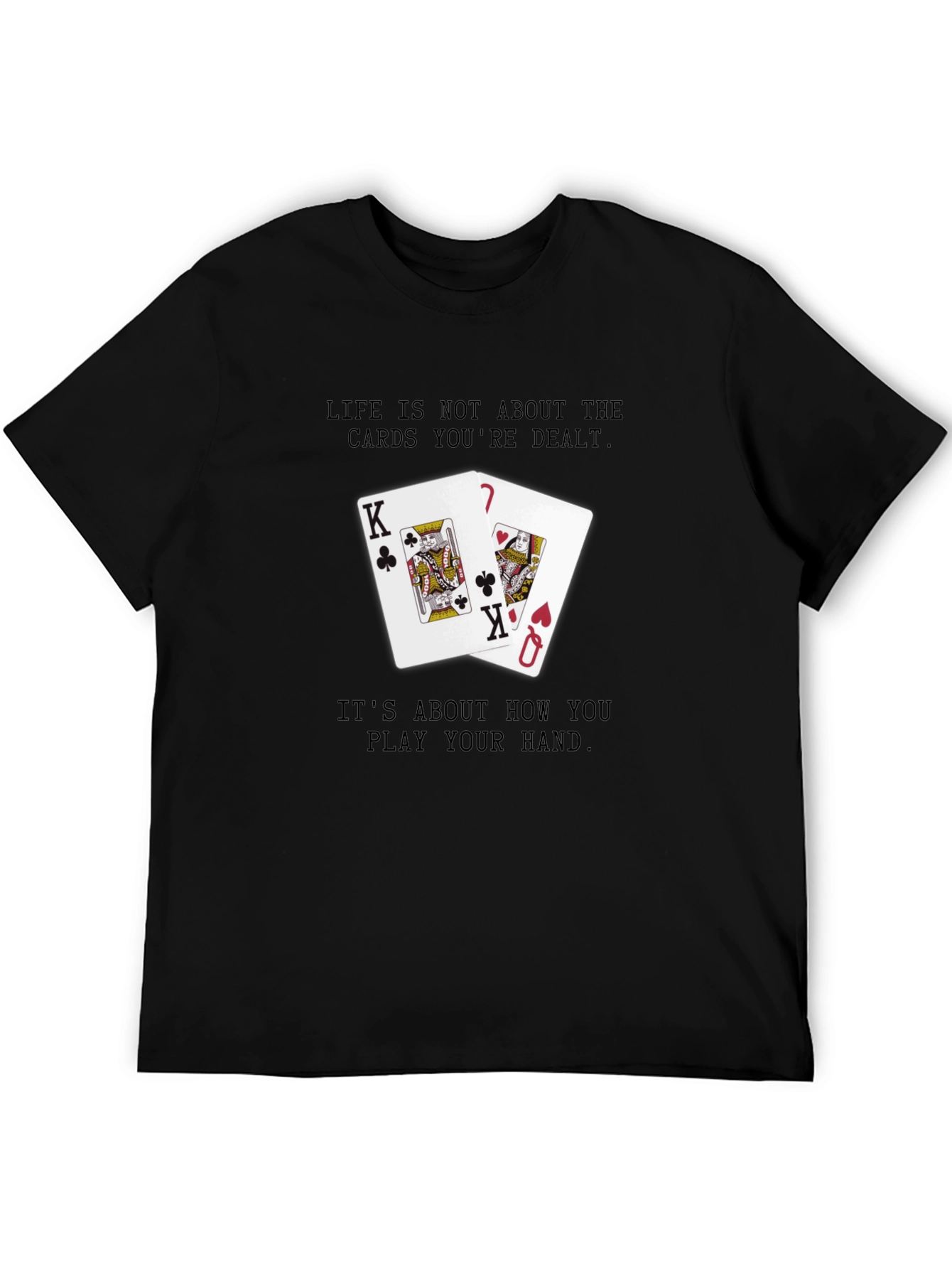Black Life's a Hand T-Shirt - King & Queen Graphic Tee view 5