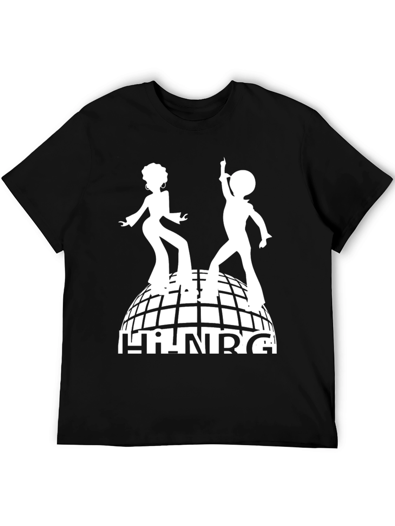 Black Retro Disco T-Shirt - Hi NRG Dance Tee view 5