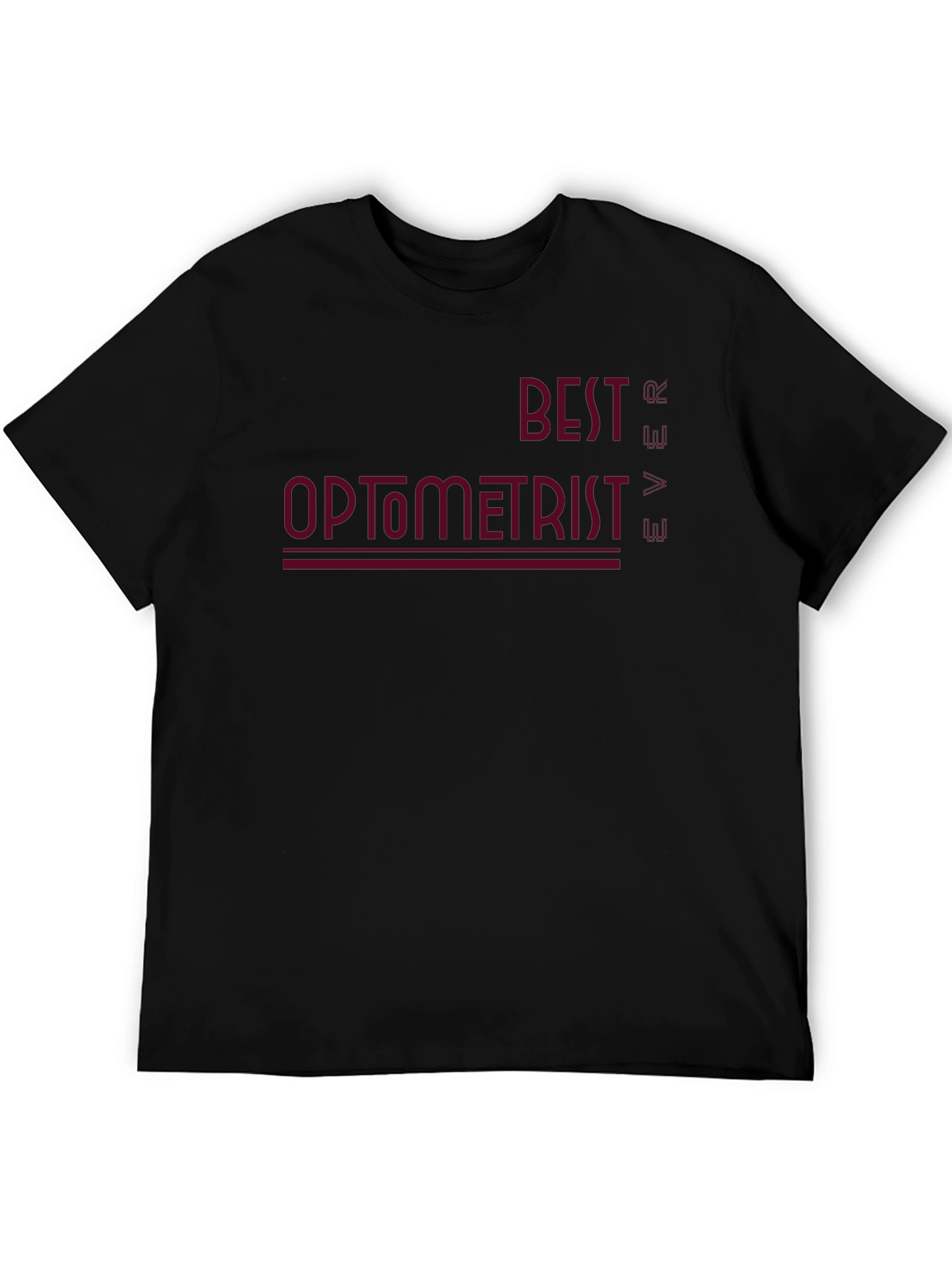Black Best Optometrist Ever Black T-Shirt view 5