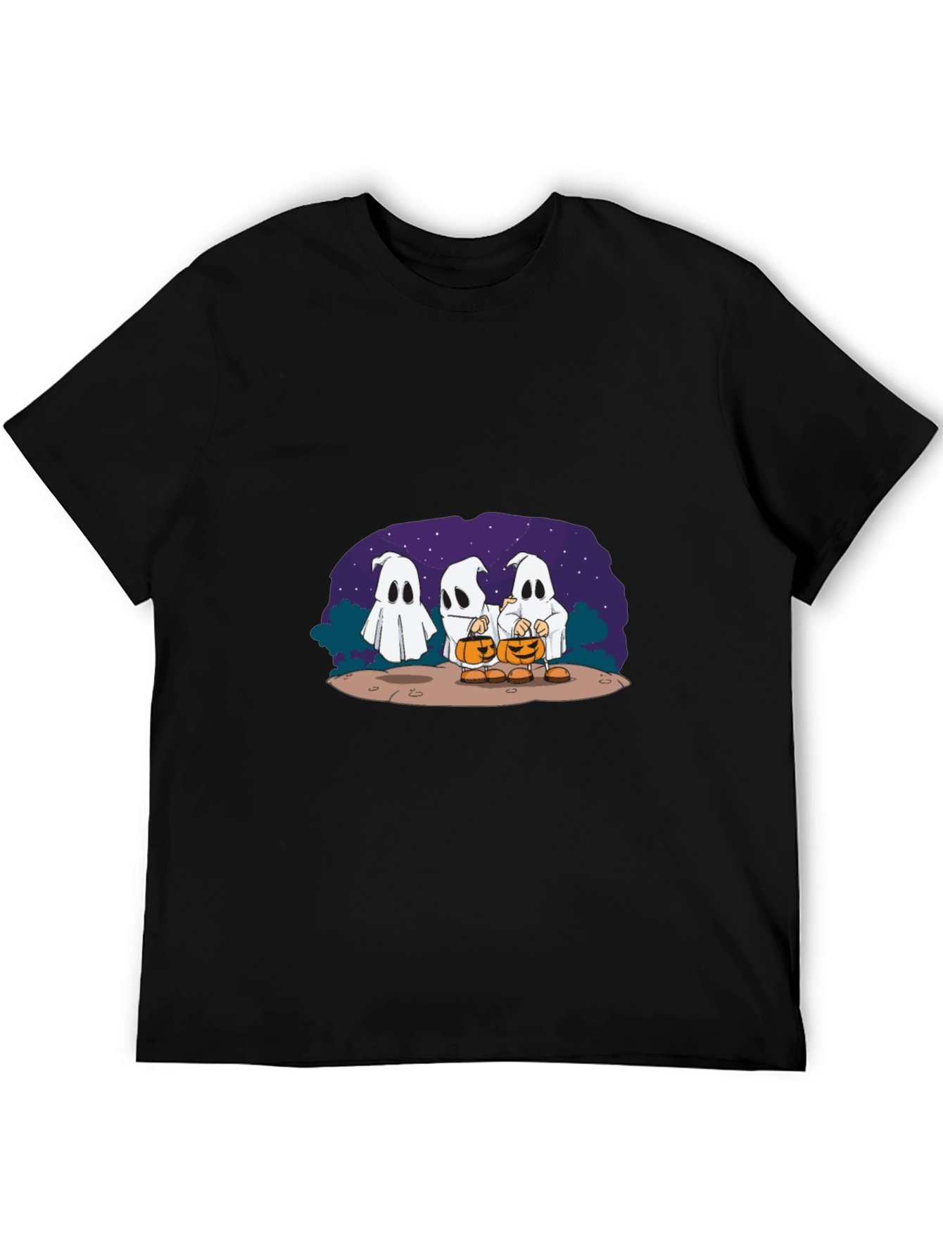 Black Halloween Ghost T-Shirt view 5